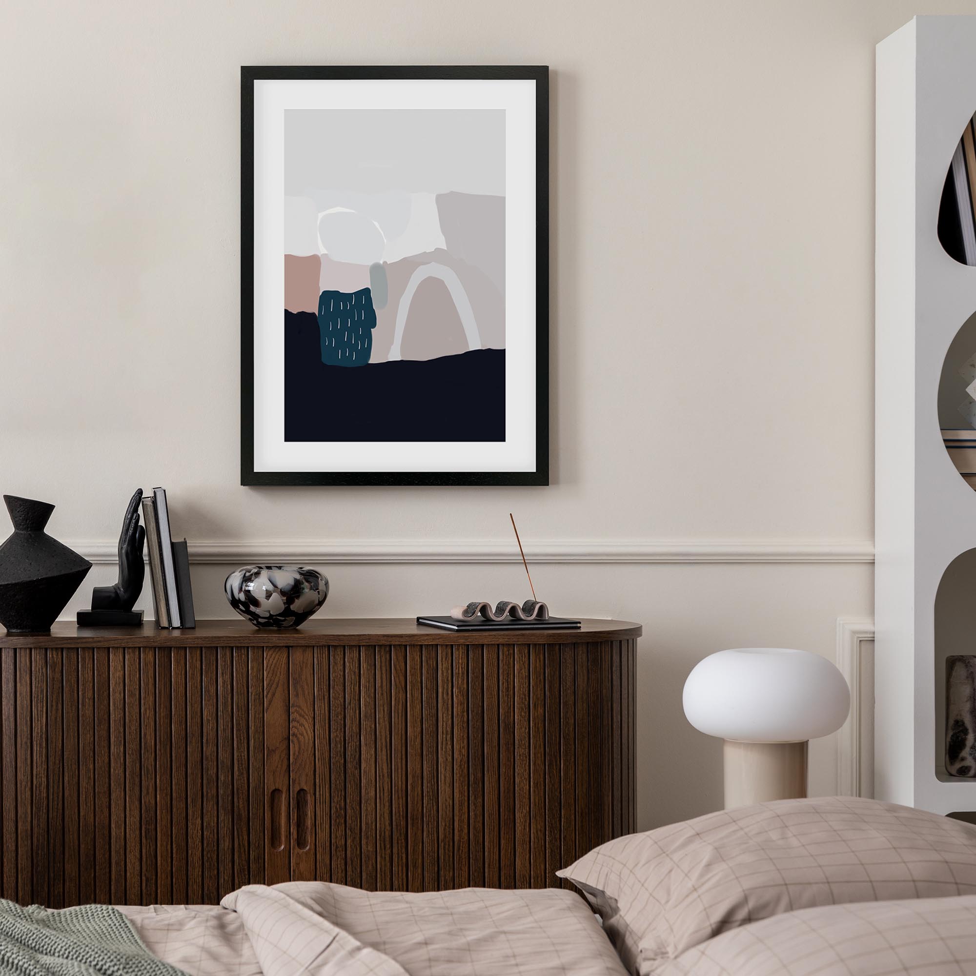 Natural Tones Abstract Framed Art