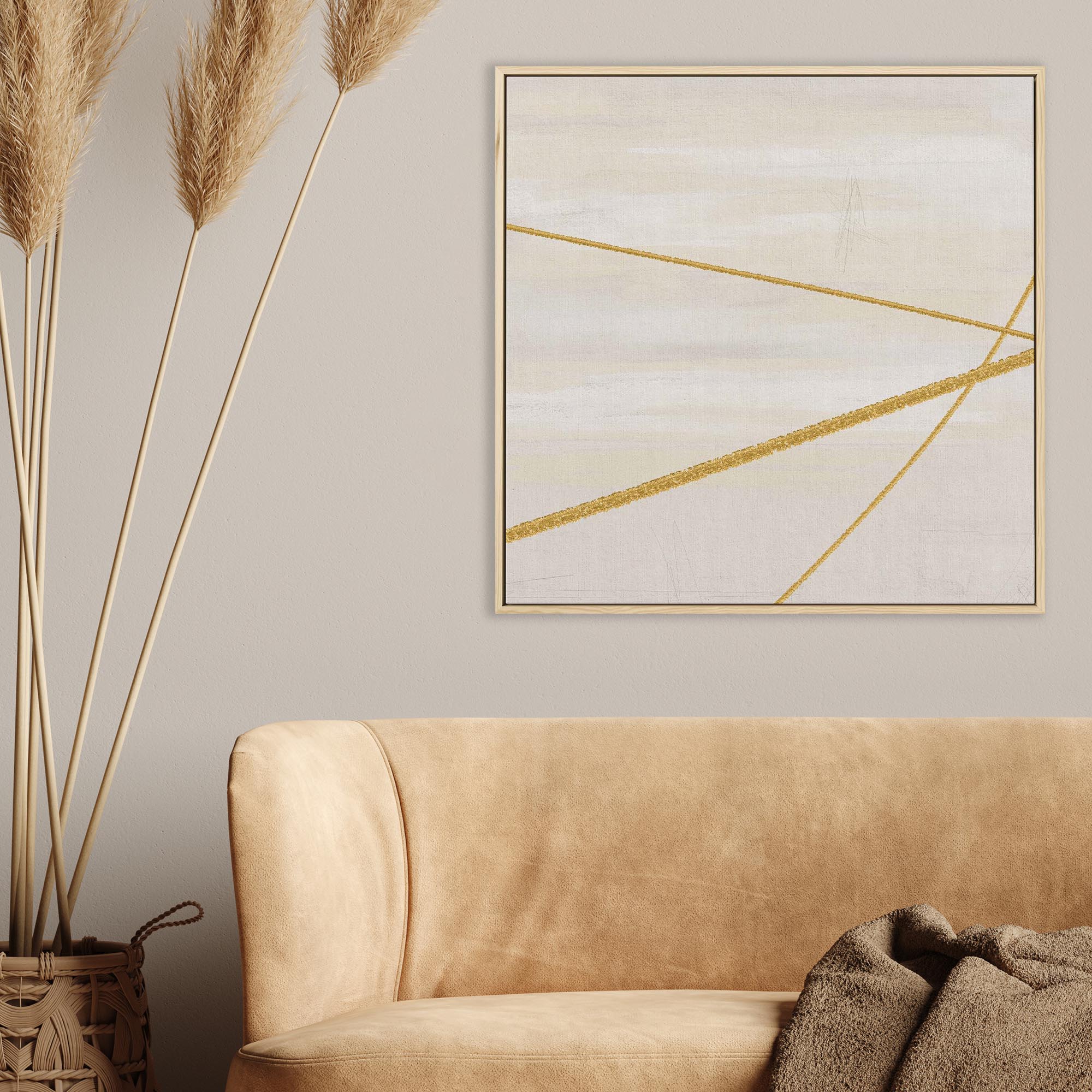 Abstract Gold Textures Framed Canvas