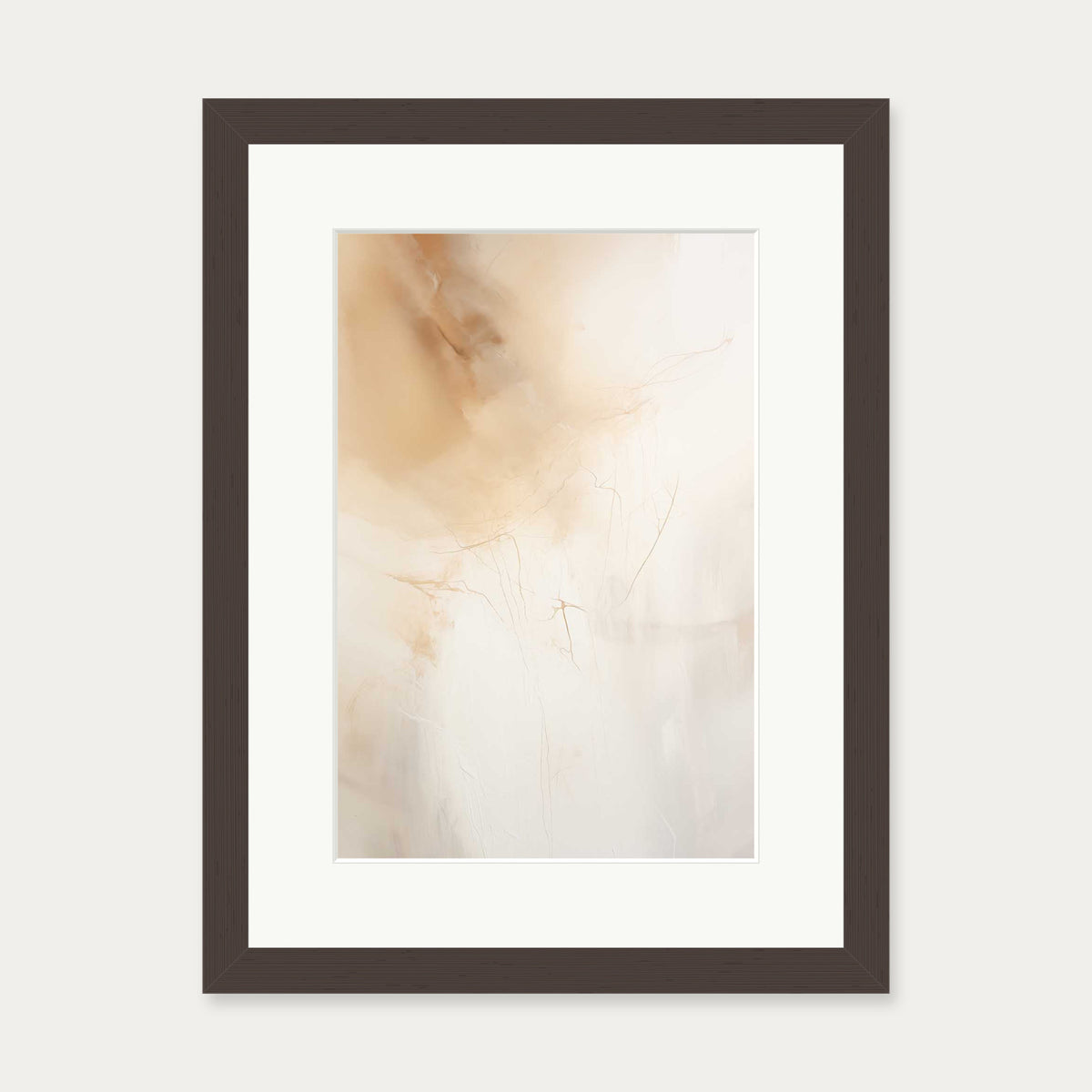 Beige Haze Art Print — 30 x 40 cm — Brown Frame