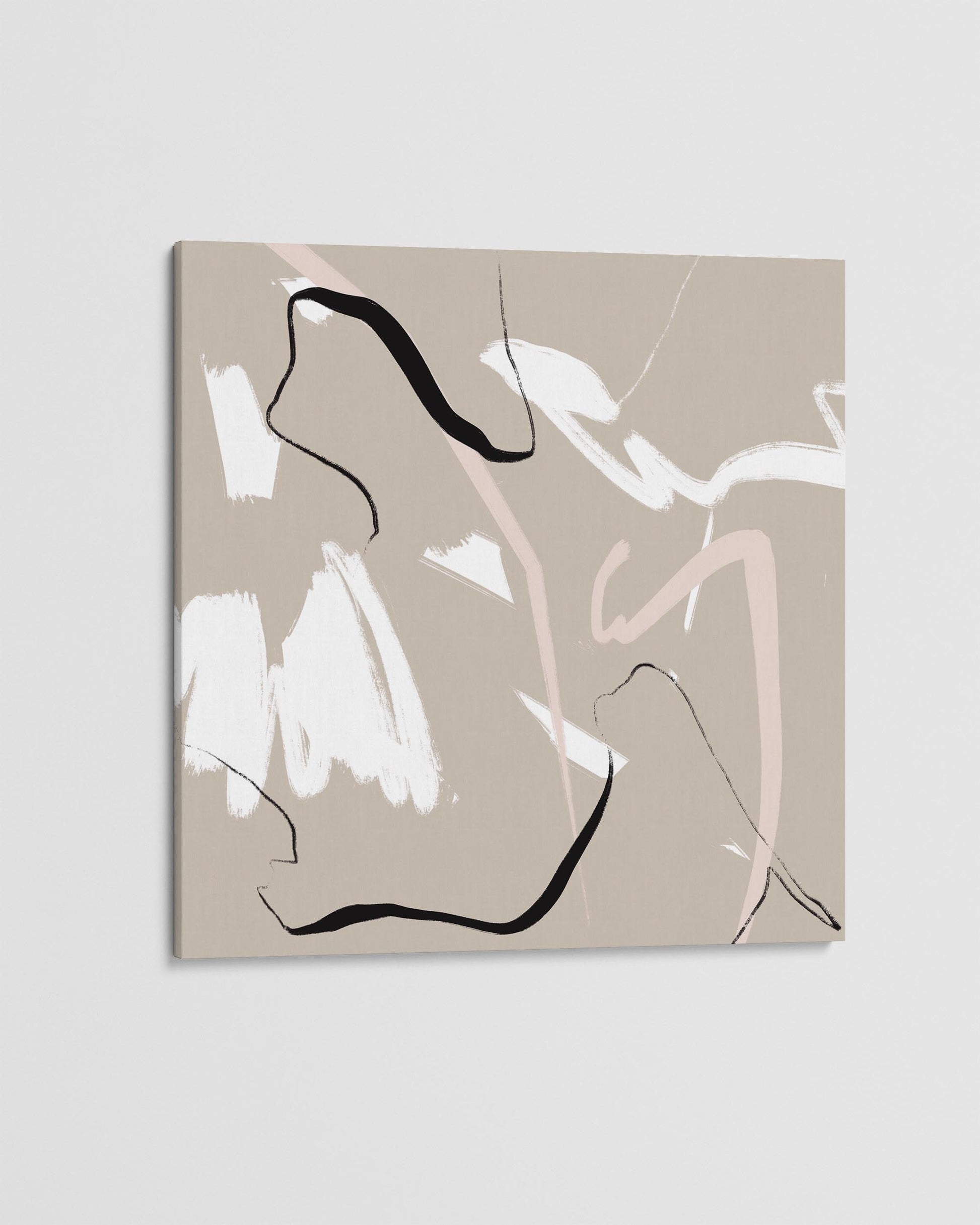 Abstract art piece on a beige background