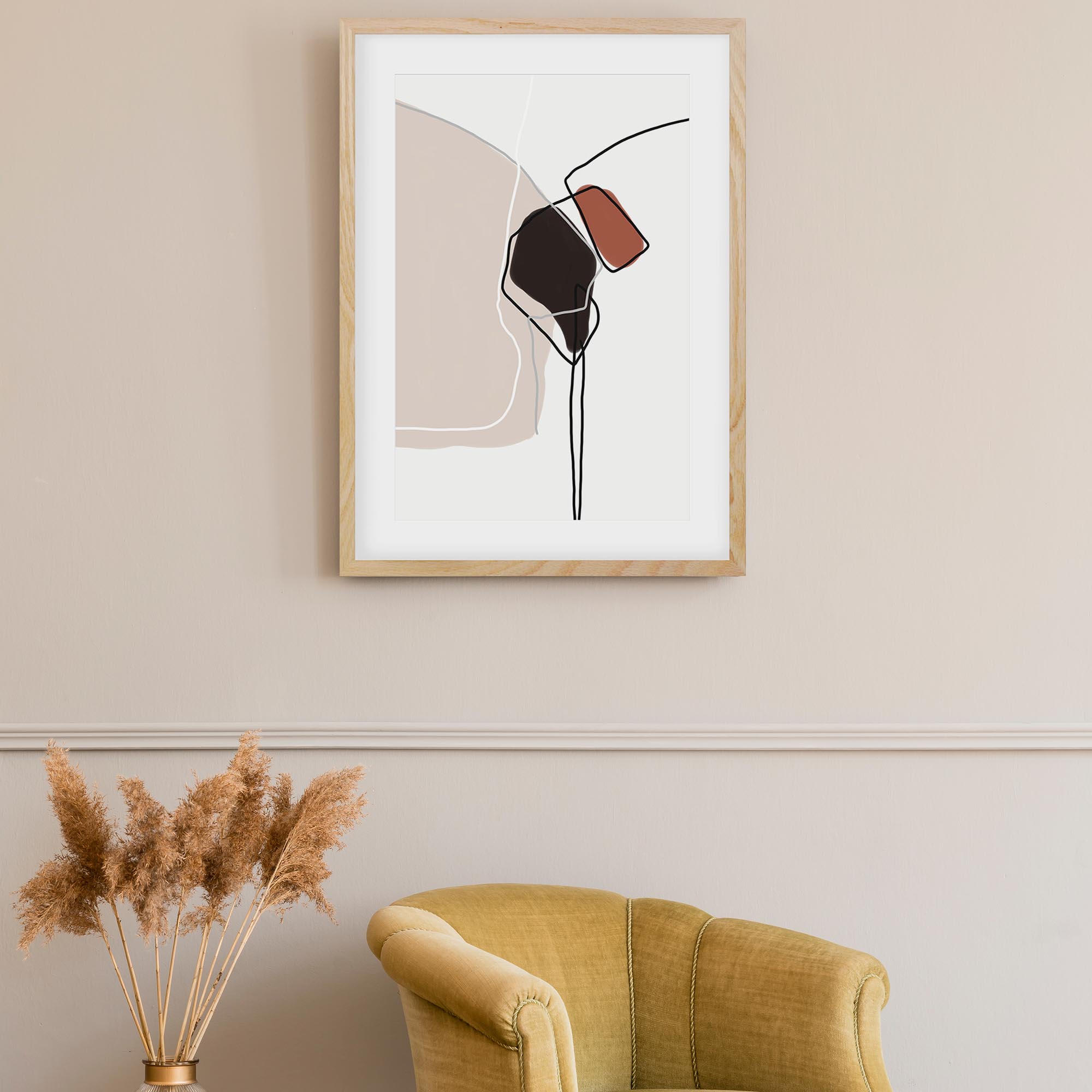 Beige & Cream Framed Art