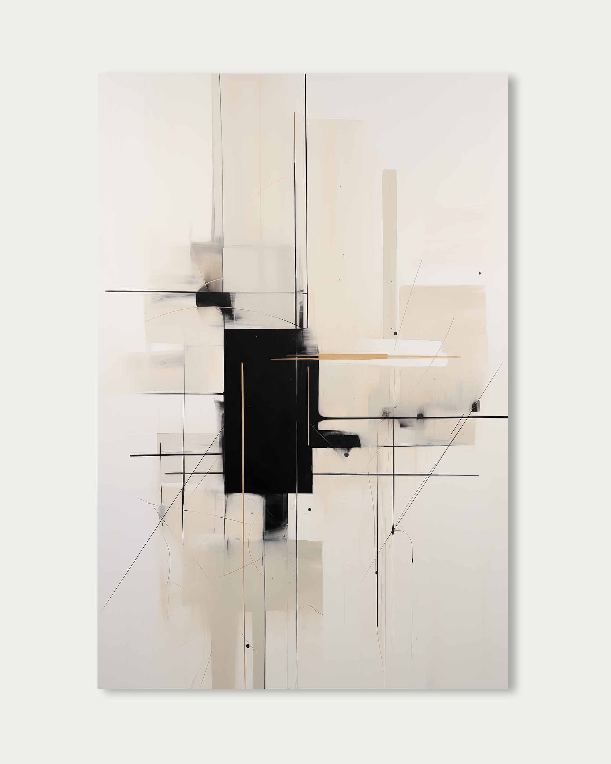 Geometric Beige Art Print