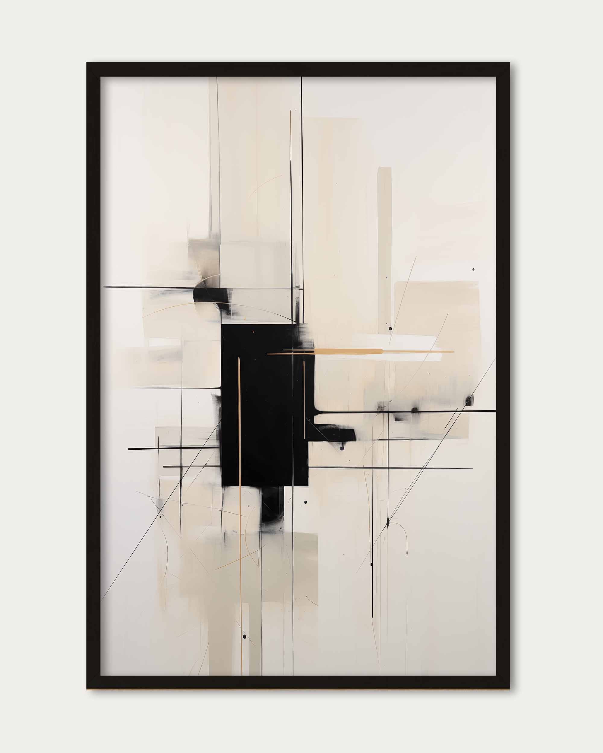 Geometric Beige Art Print