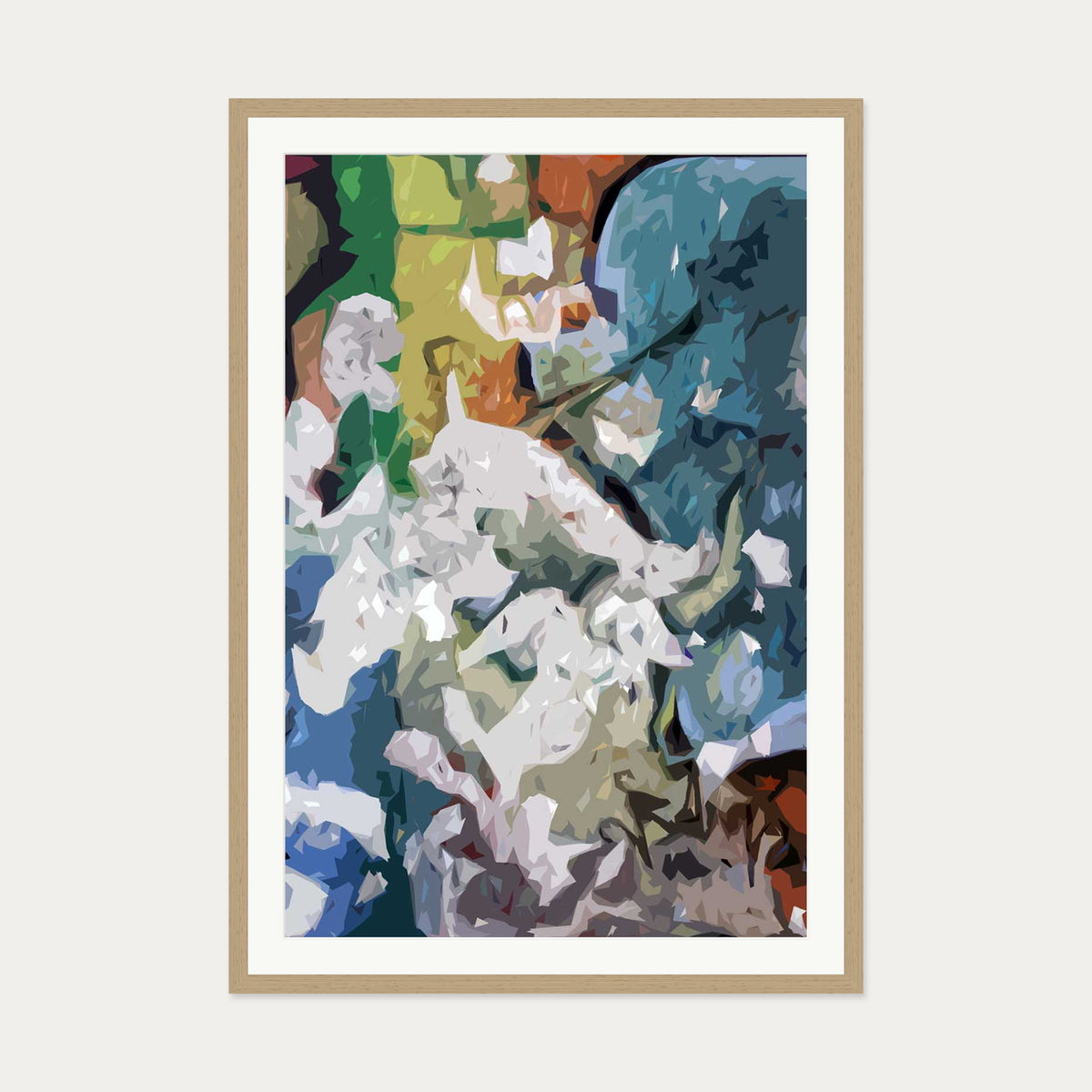 Berlin Wall Art Print — 70 x 100 cm — Oak Frame