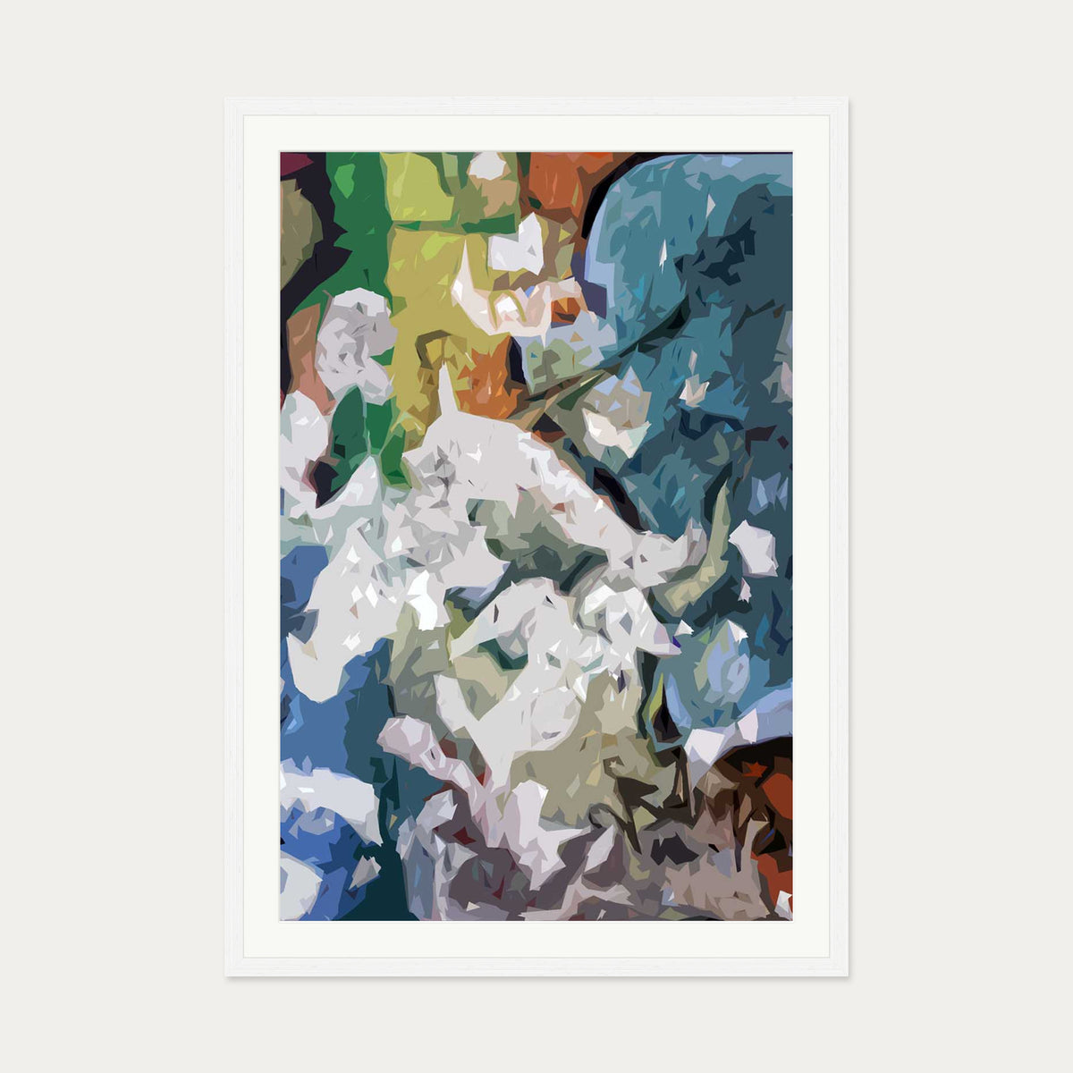 Berlin Wall Art Print — 70 x 100 cm — White Frame