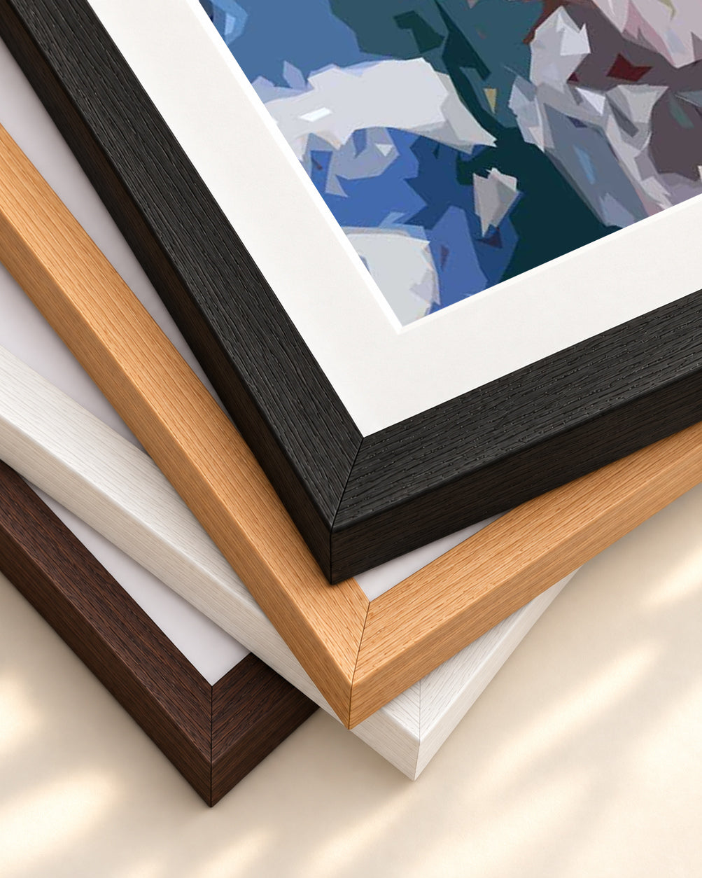 Berlin Wall Art Print — framed print corner with 5 cm mount and bevel