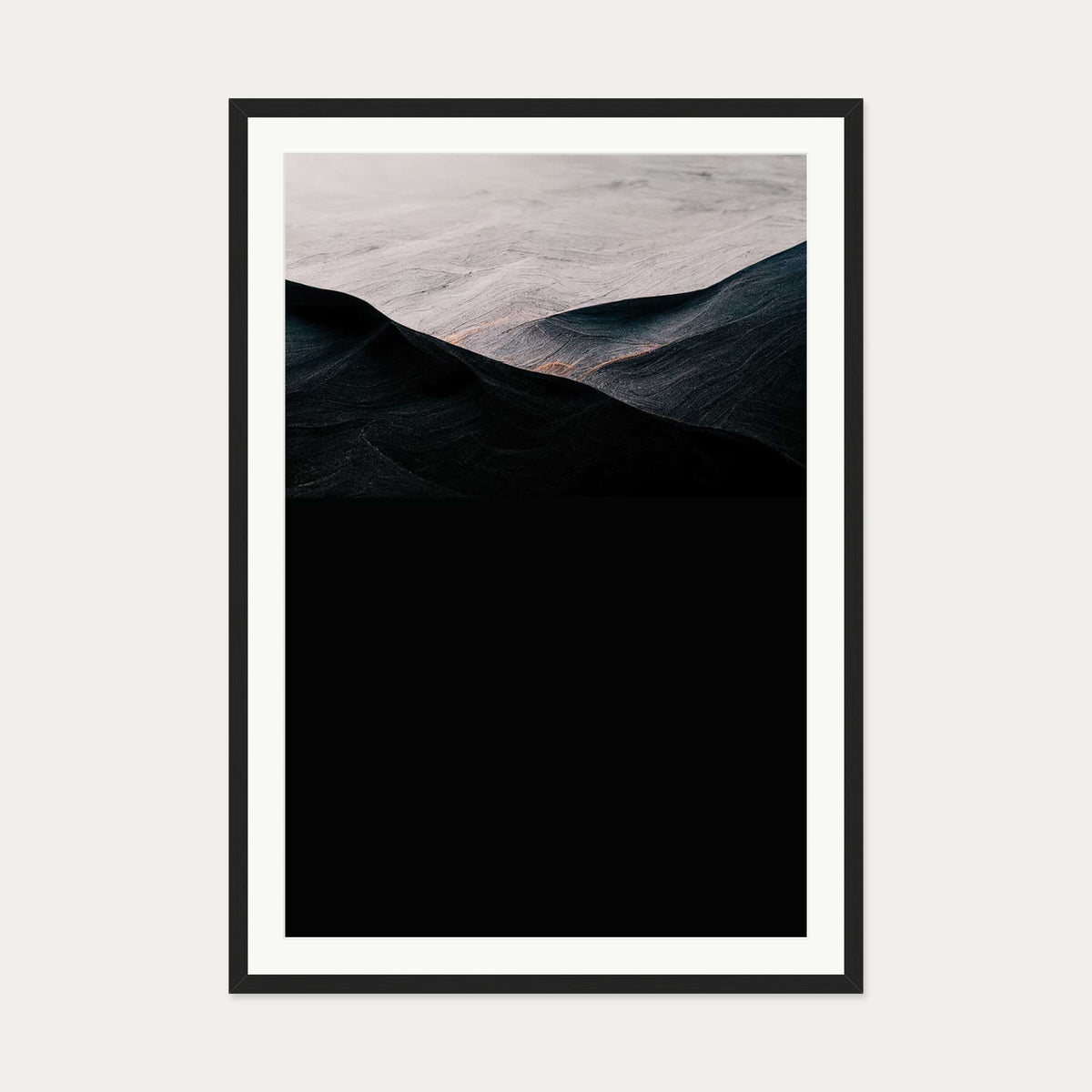 Beyond The Valley Art Print — 70 x 100 cm — Black Frame
