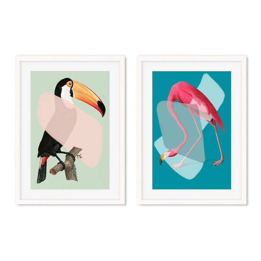 Birds Pop Art - Print Set Of 2