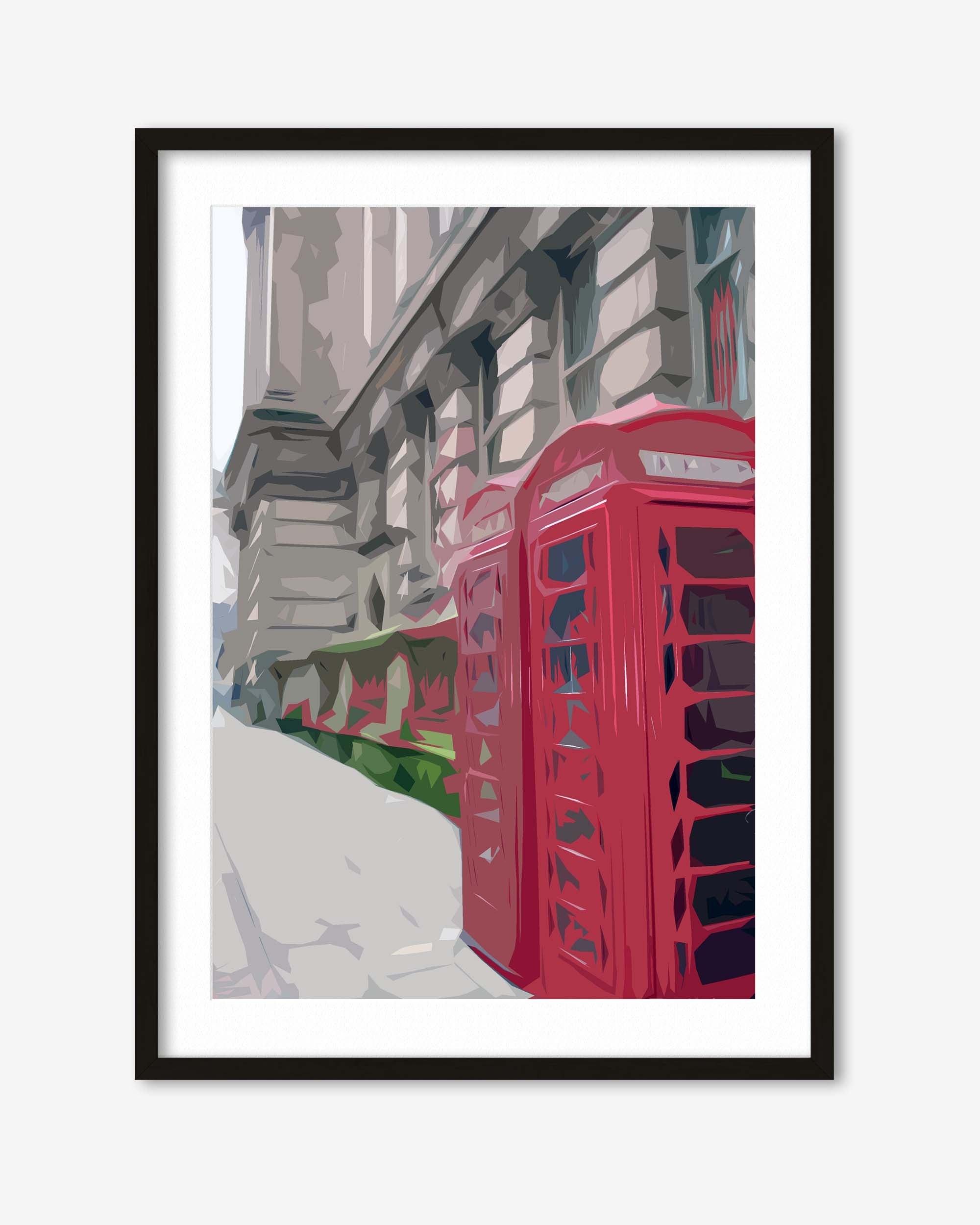 Brushed London Phone Booth Art Print