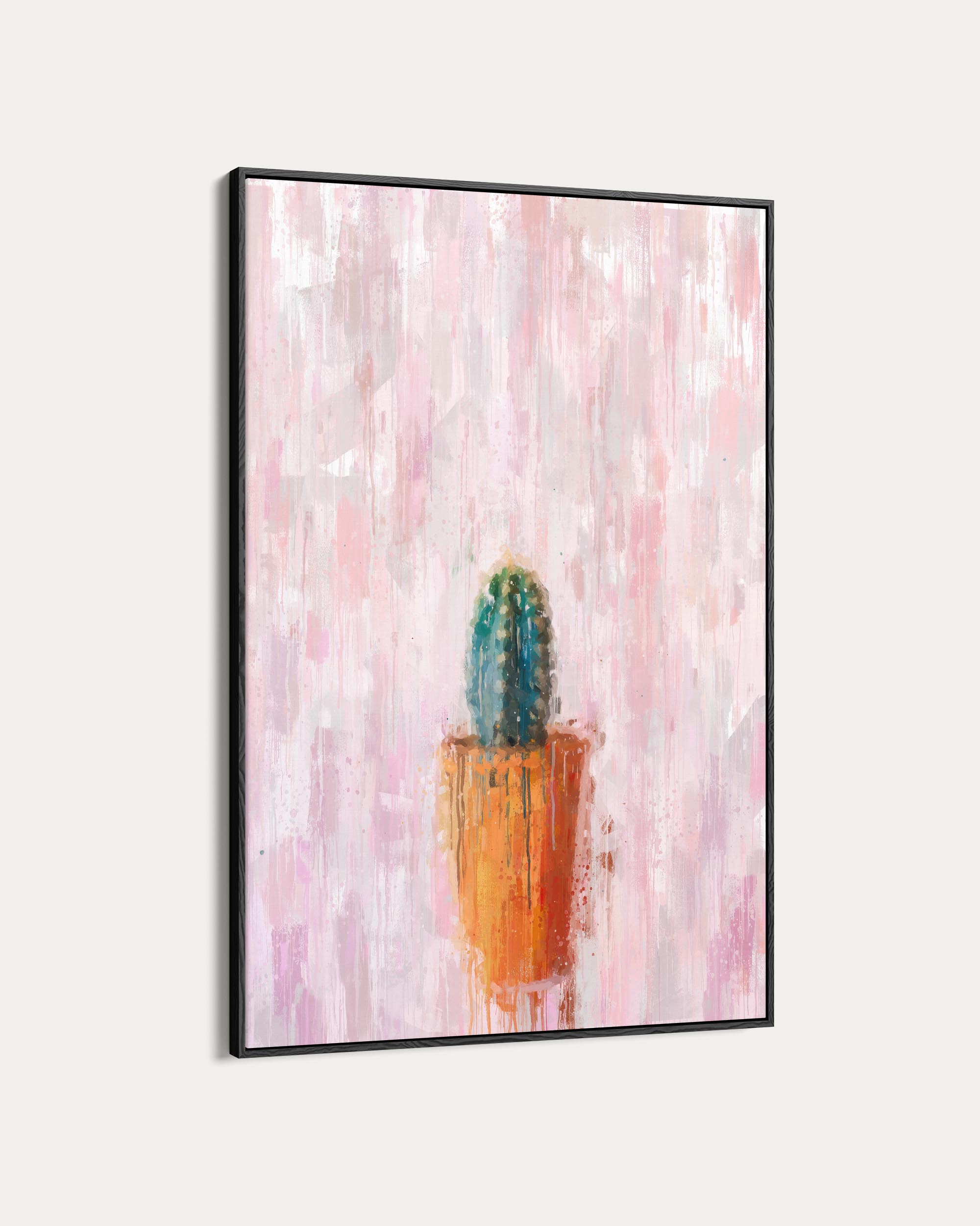 Cactus In A Pot Painting Canvas Art