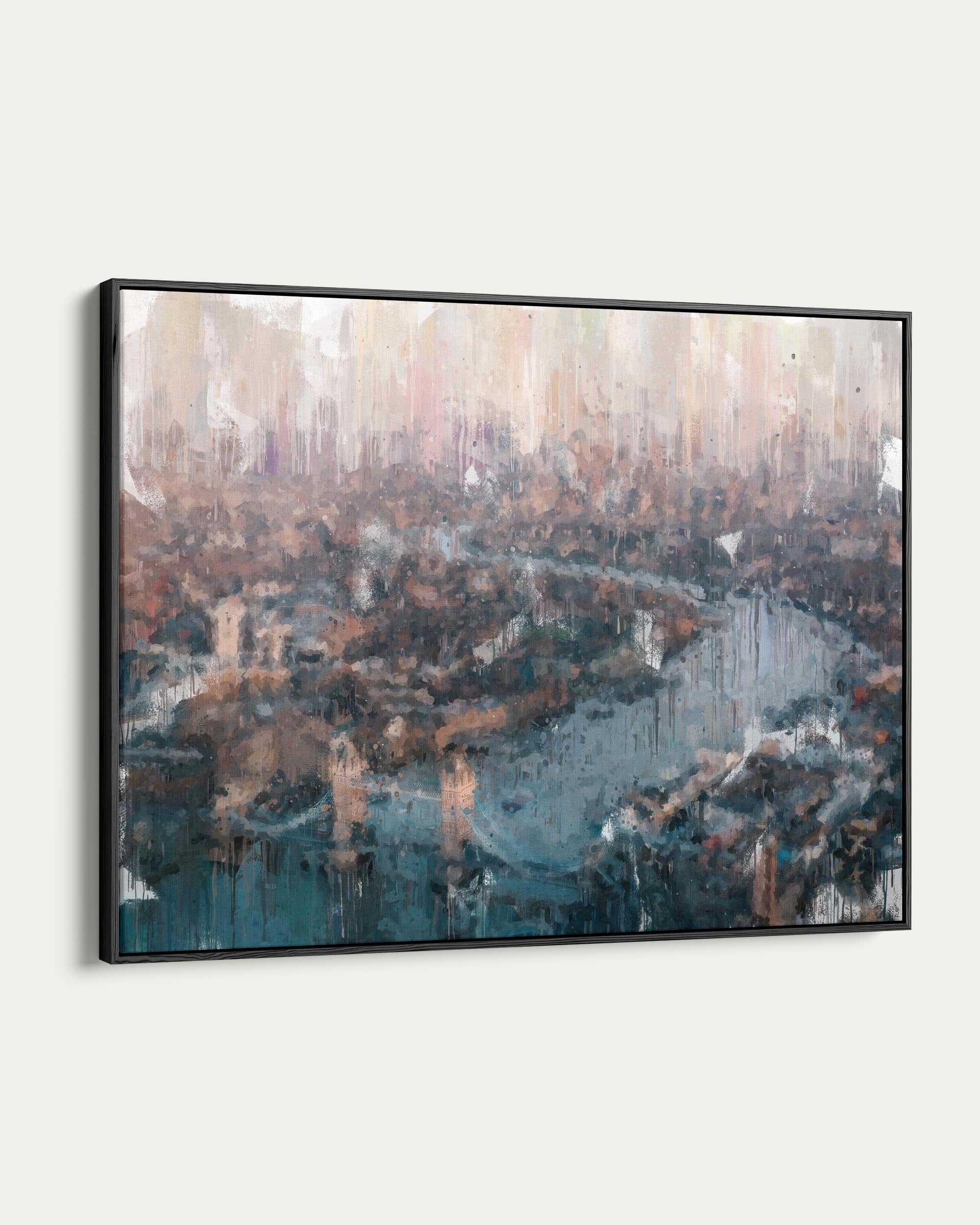 River Thames London Painting Canvas Art