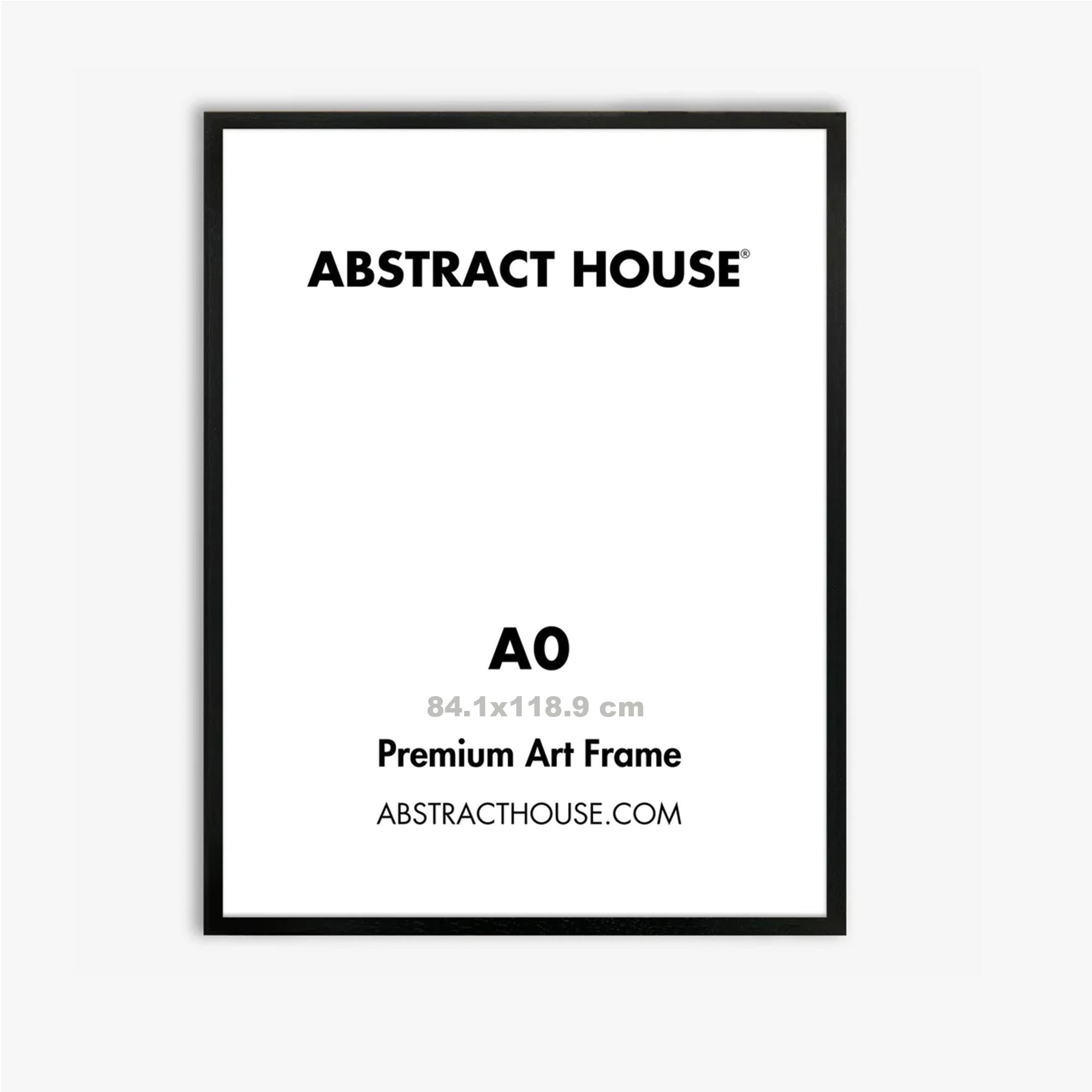 A0 Wooden Frame-Abstract House