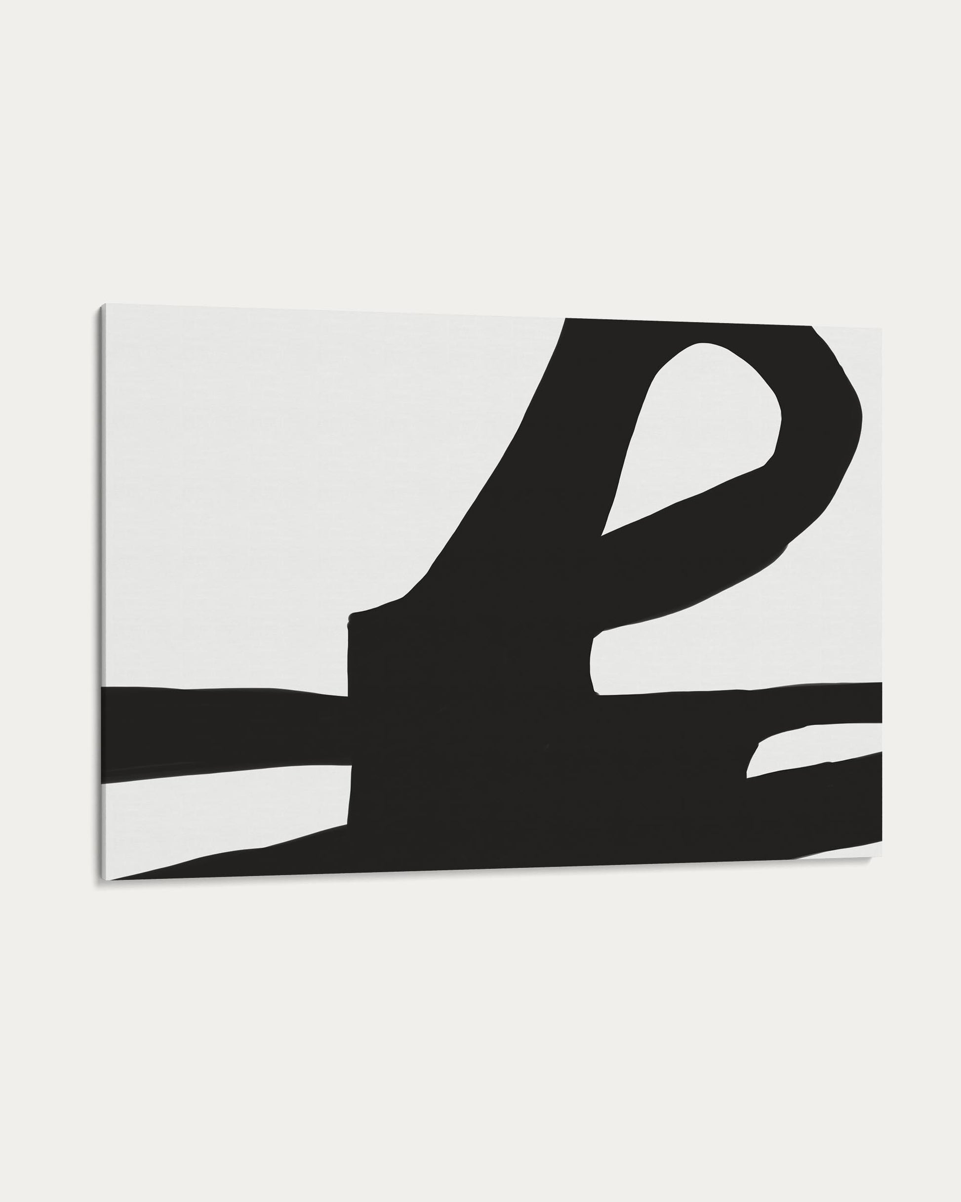 Black abstract art on a white background