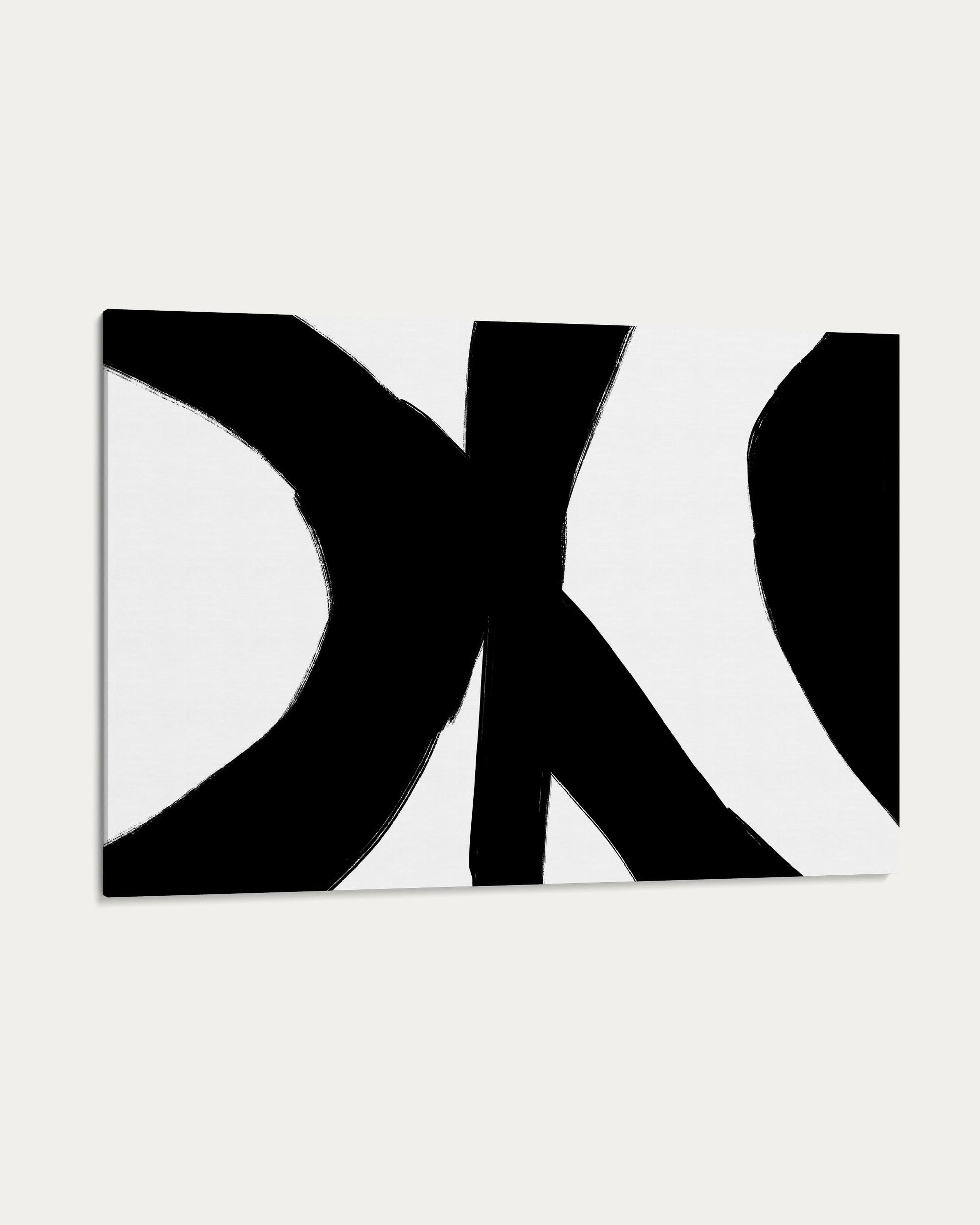 Black abstract design on a white background