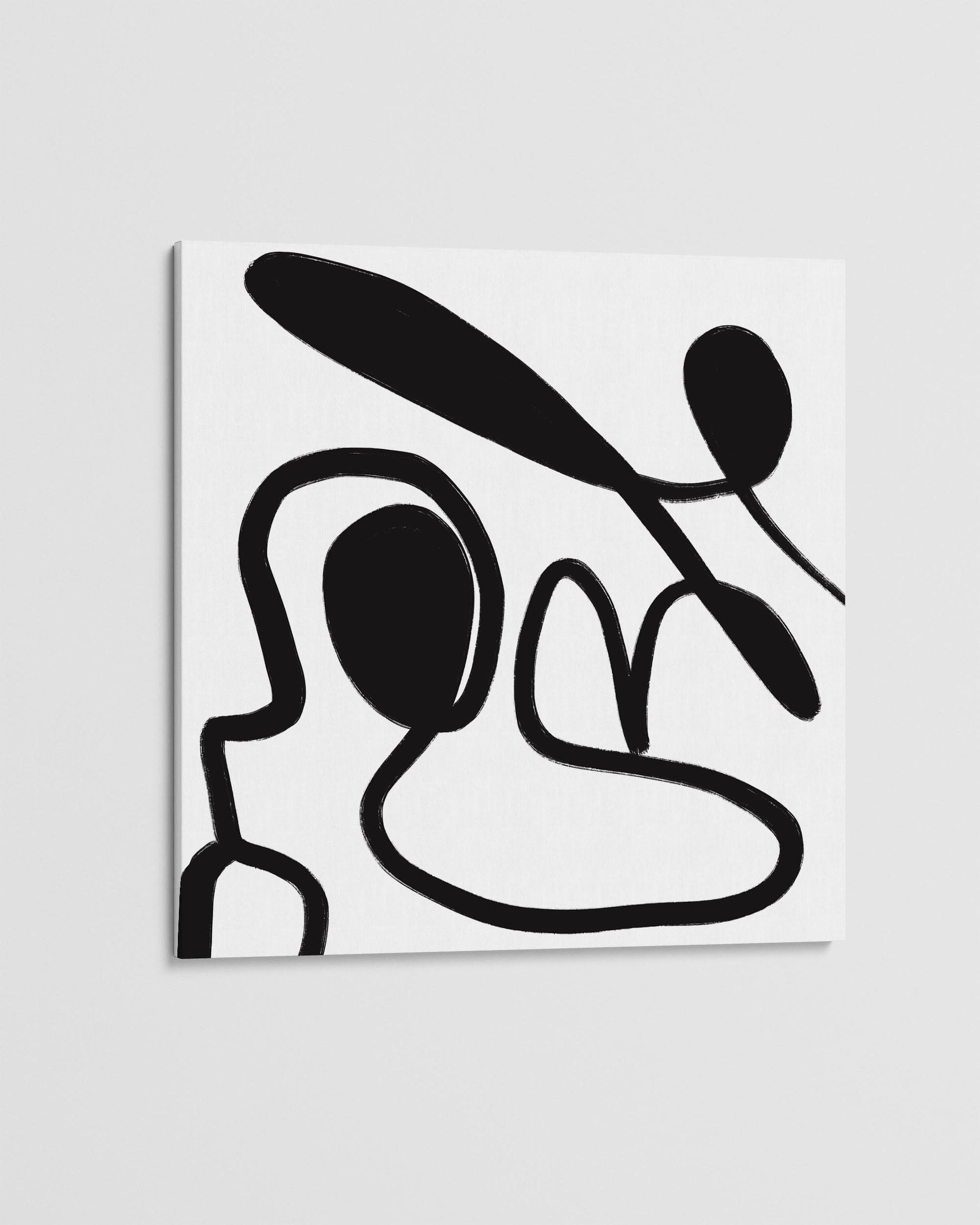 Abstract black line art on a white background