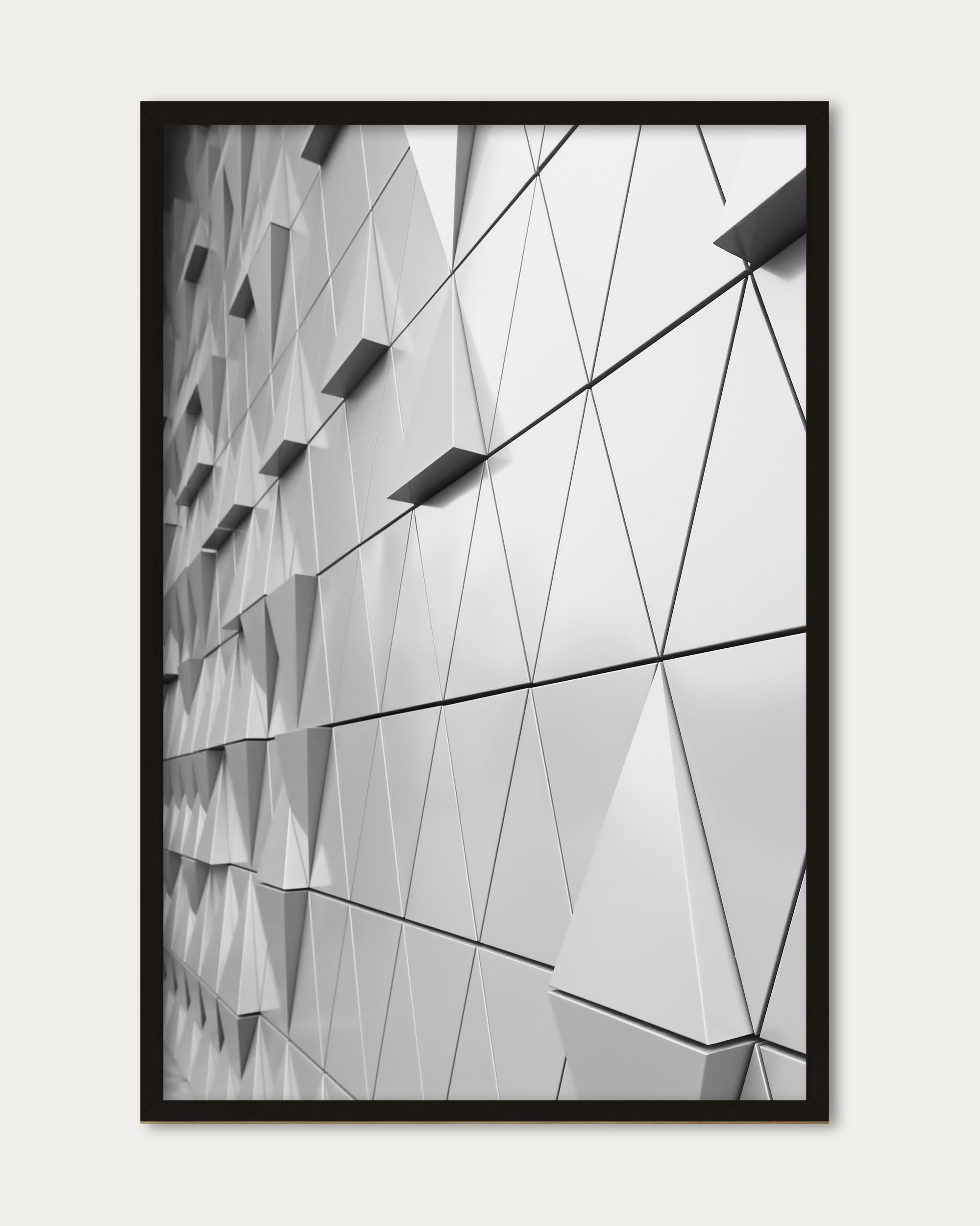 Geometric Monochrome II Poster