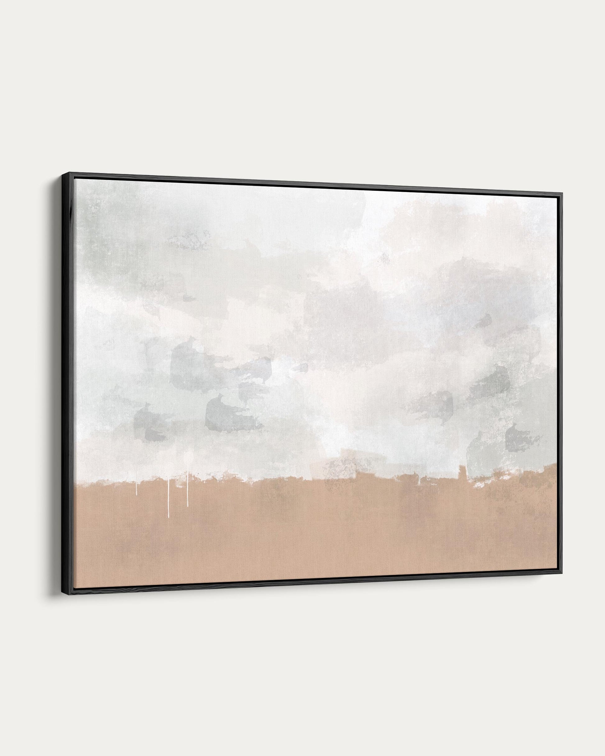 Framed abstract art with a gradient from light to dark on a white background
