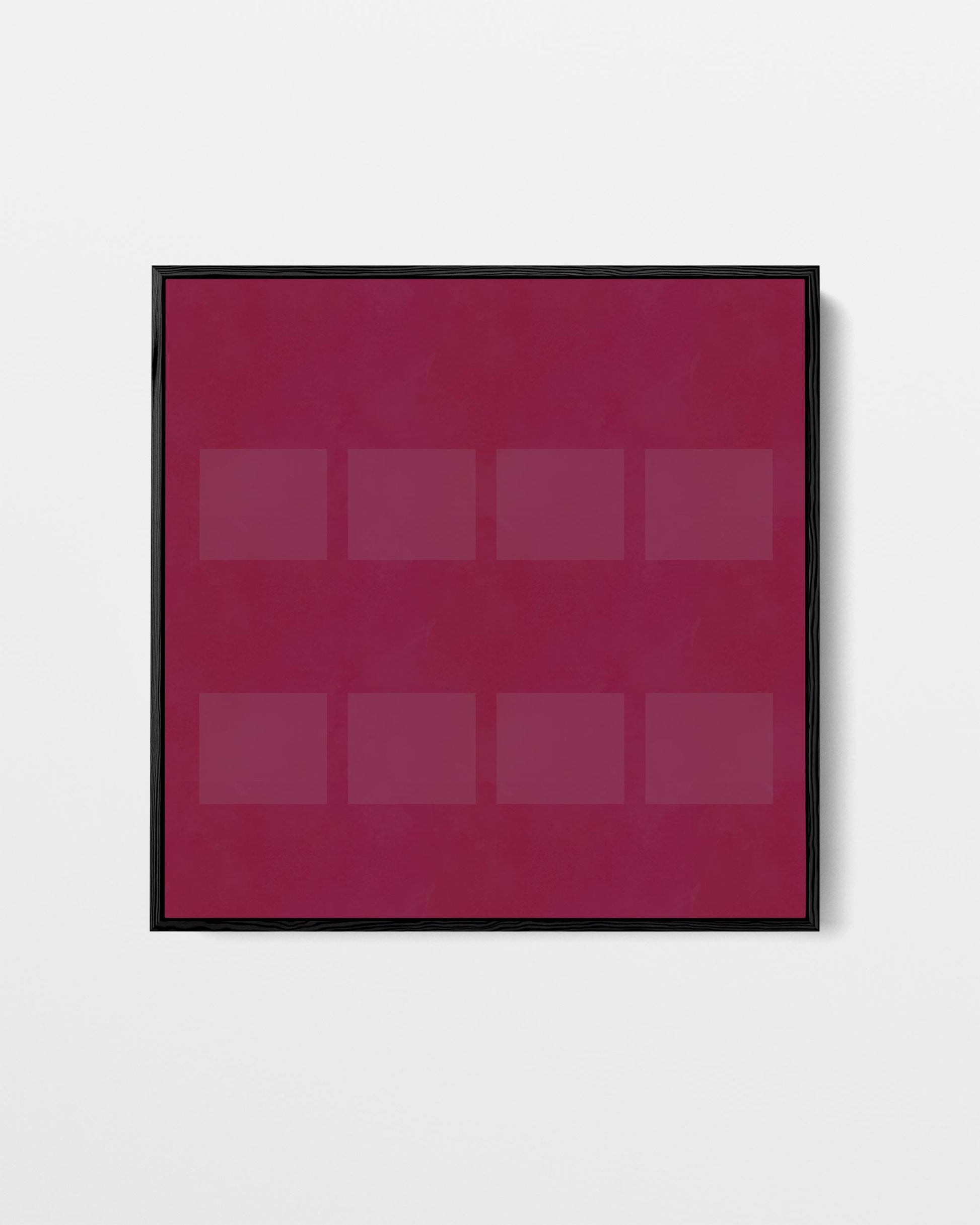Framed artwork with a geometric pattern on a white background