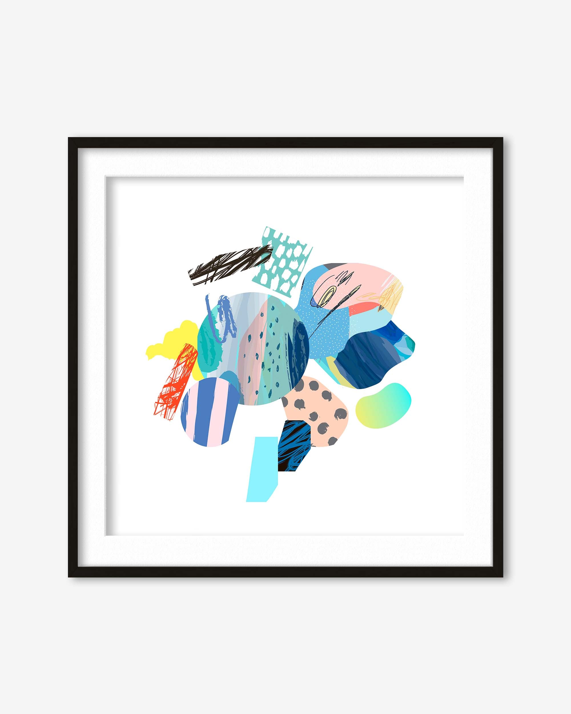 Abstract Colour Shapes Art Print