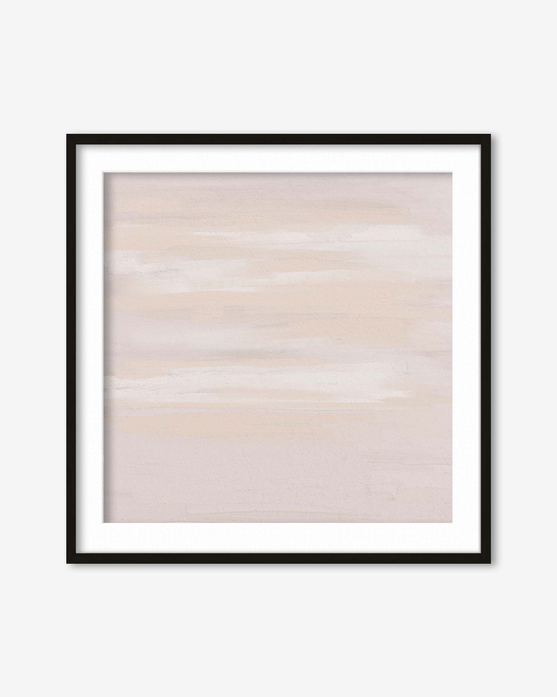 Framed abstract art with soft color palette on a white background