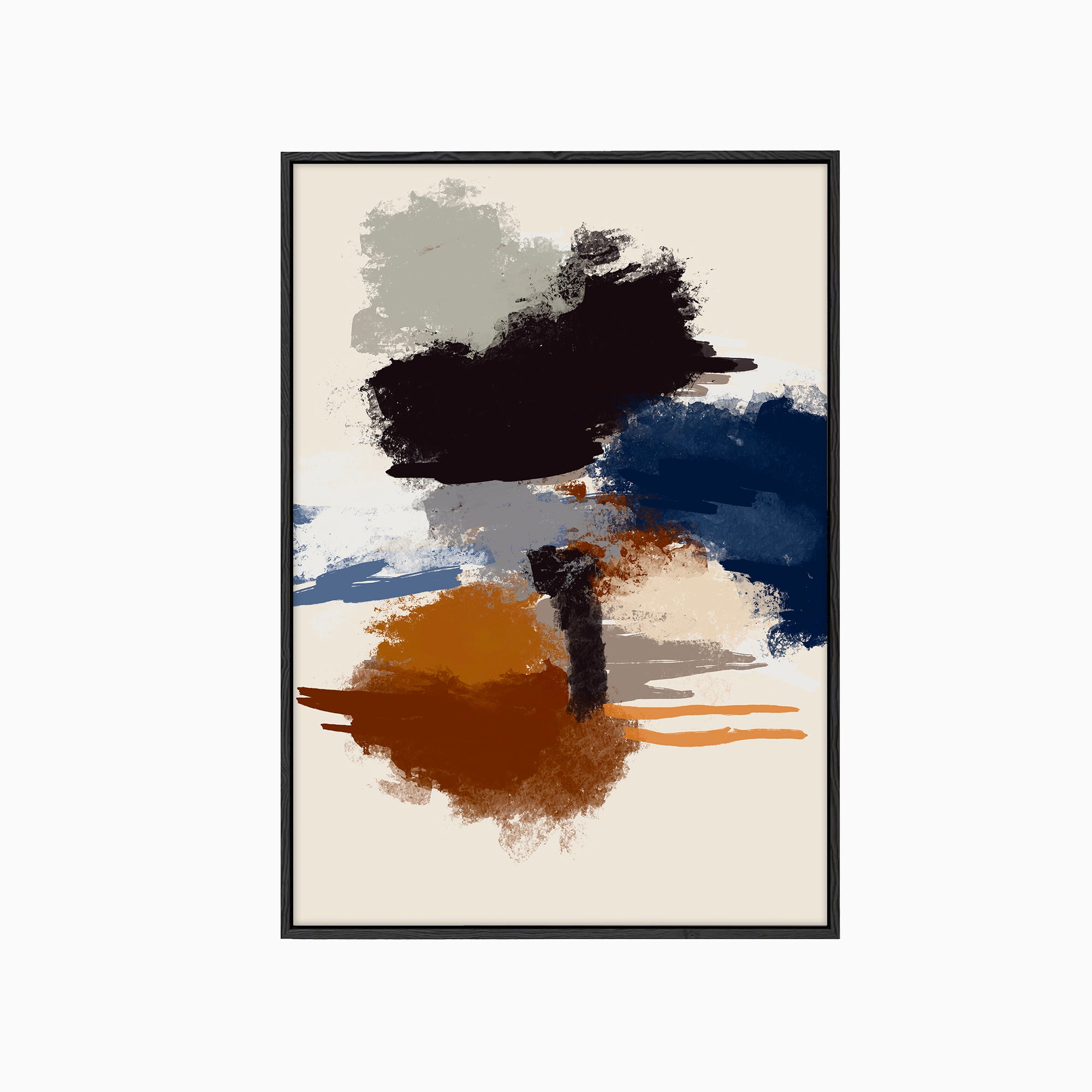 Abstract Paradigm III Framed Canvas-Abstract House