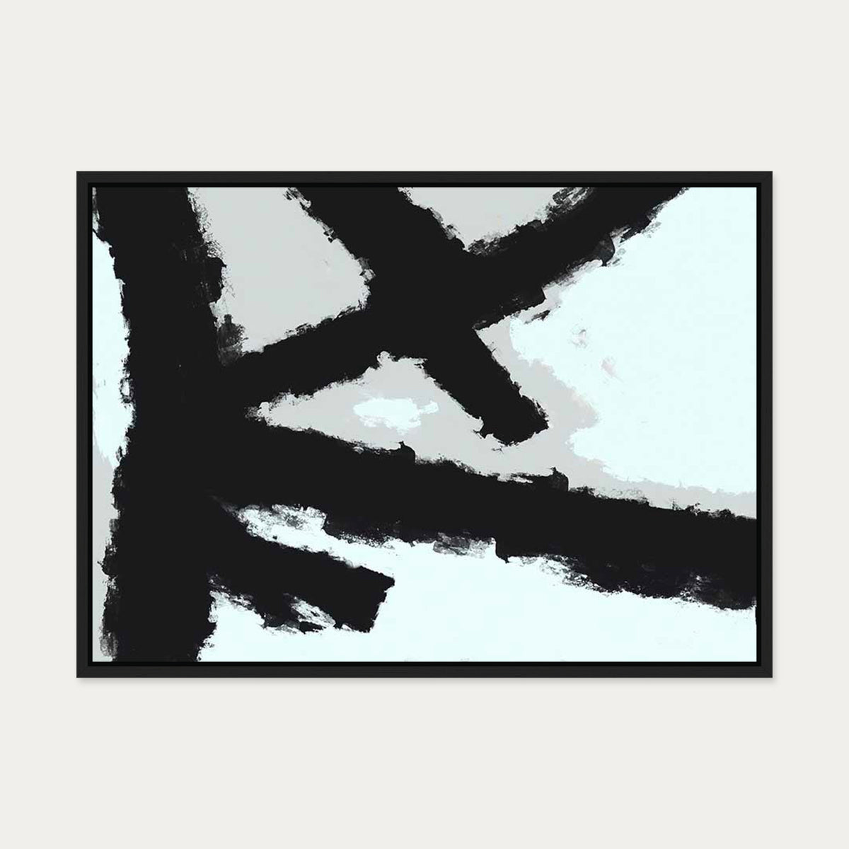 Blue Avenue Canvas Art — 50 x 70 cm — Black Frame