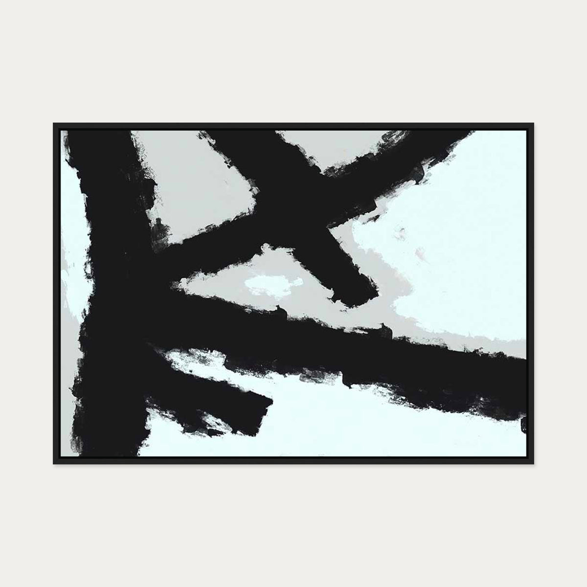 Blue Avenue Canvas Art — 70 x 100 cm — Black Frame