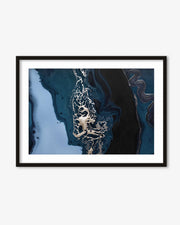 Blue Abstract Marble II Wall Art Print