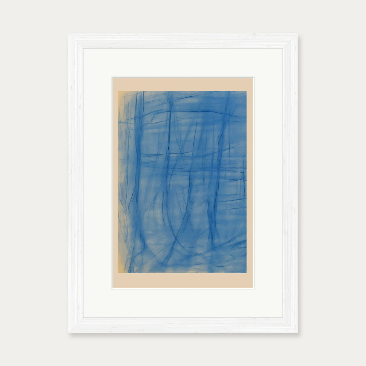 Blue Serenity Art Print — 30 x 40 cm — White Frame