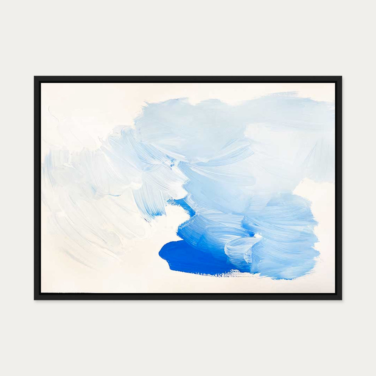 Blue Symphony Canvas Art — 50 x 70 cm — Black Frame