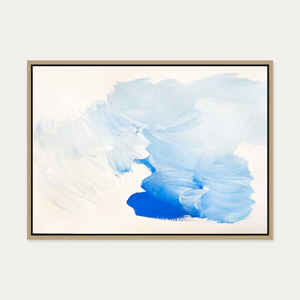 Blue Symphony Canvas Art — 50 x 70 cm — Oak Frame