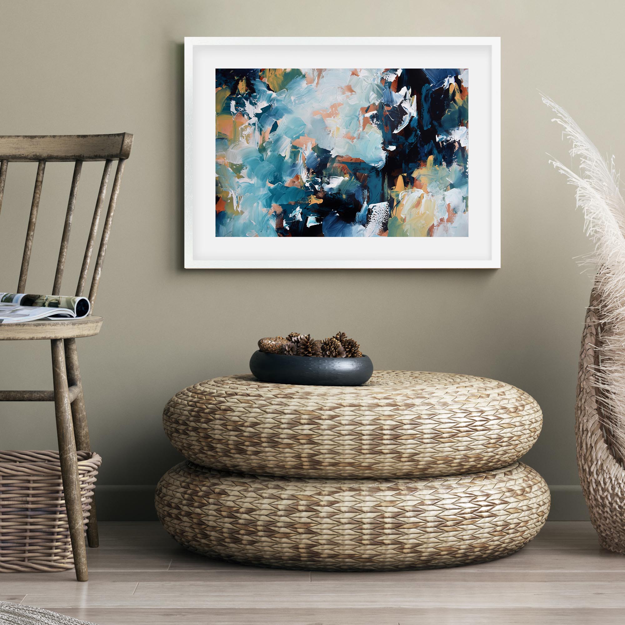 Abstract 472 Framed Art