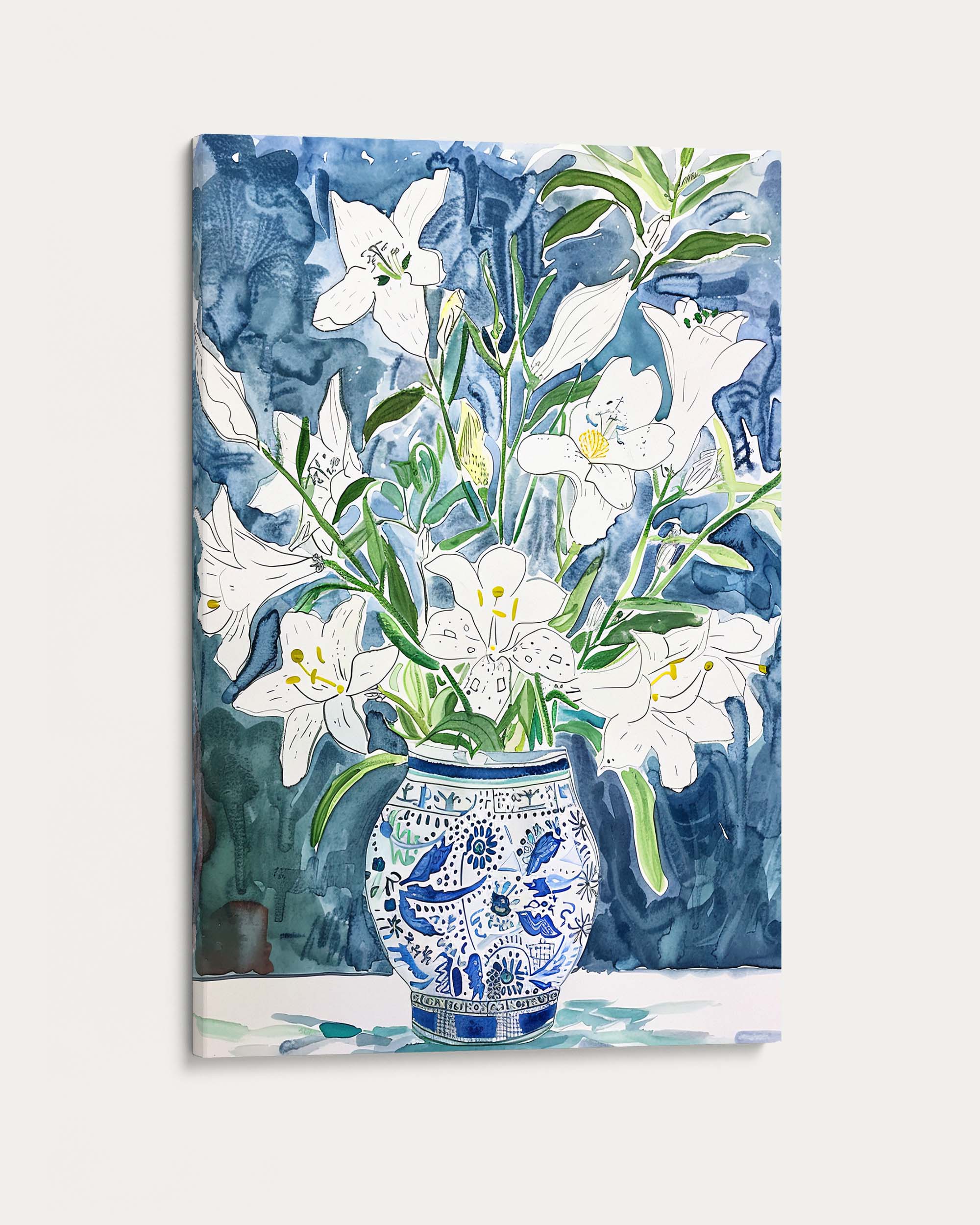 White Flowers Wall Art