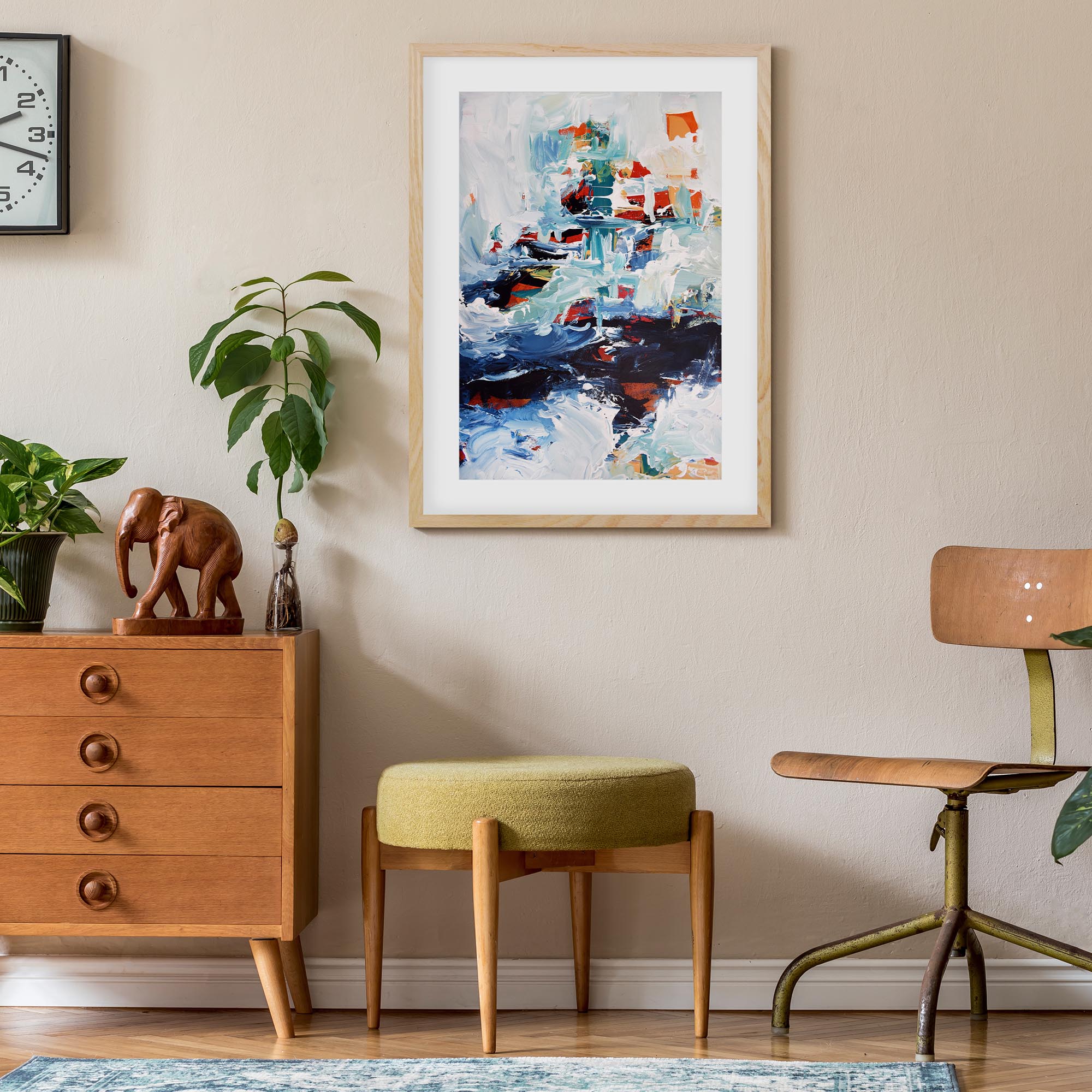 Abstract 163 Framed Art