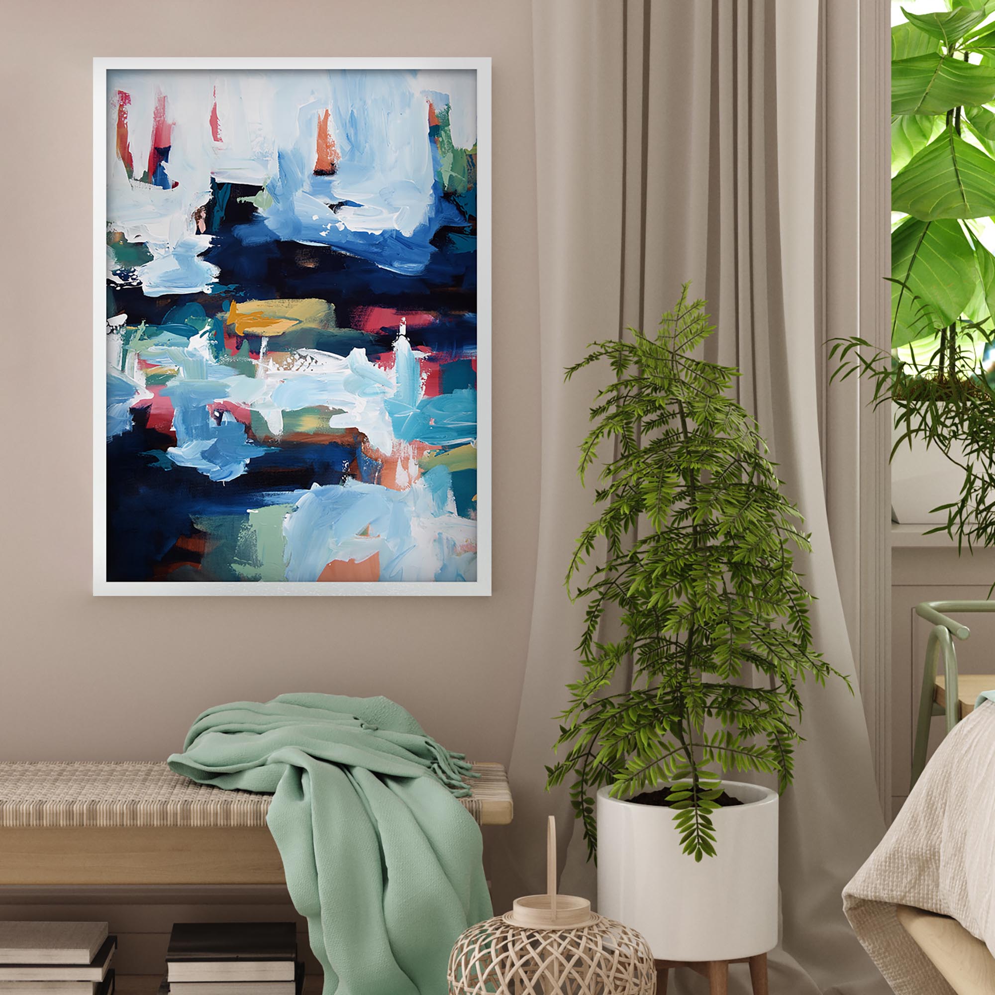 Abstract 343 Framed Art