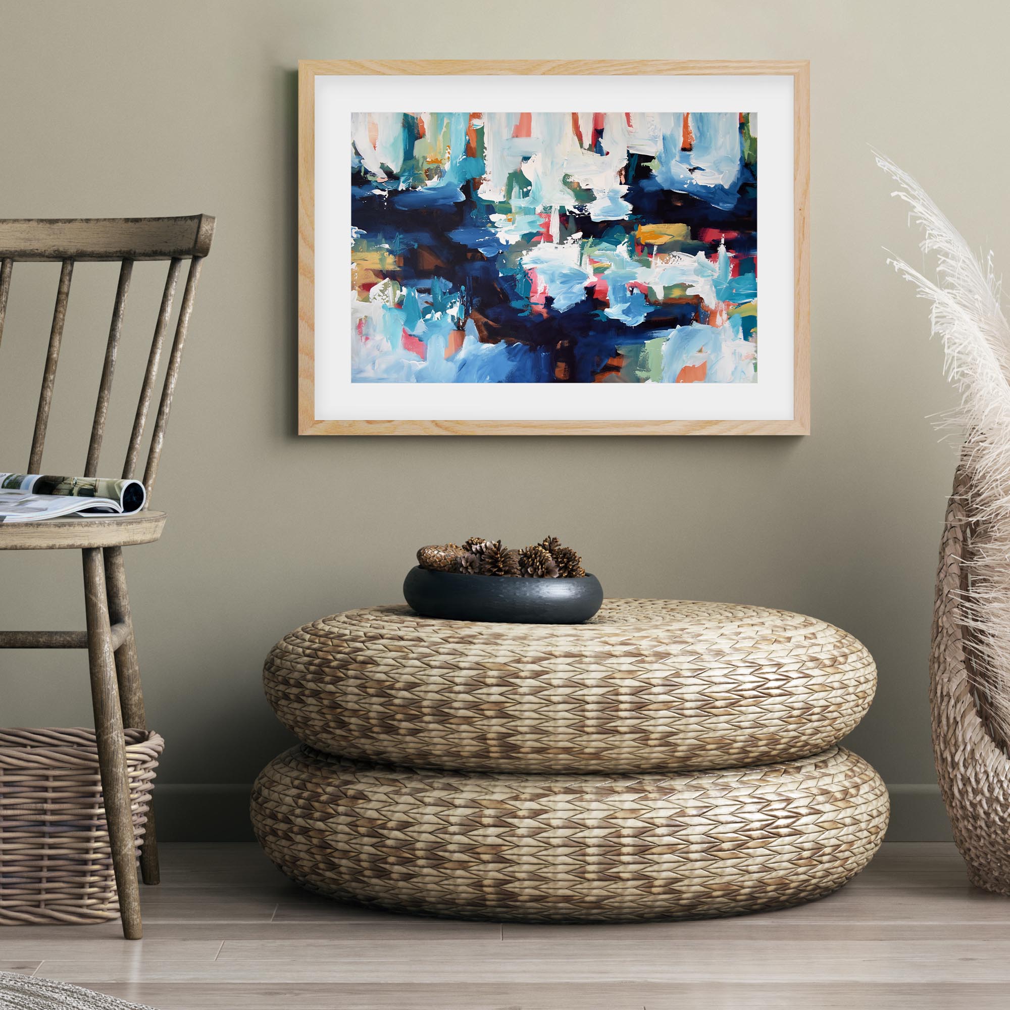 Abstract 345 Framed Art