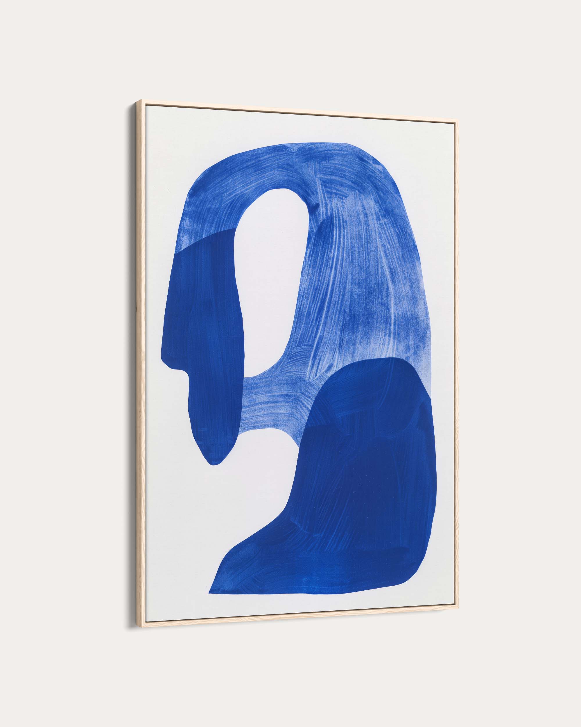 Blue Abstract Rock Wall Art Print