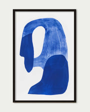 Blue Abstract Rock Wall Art Print