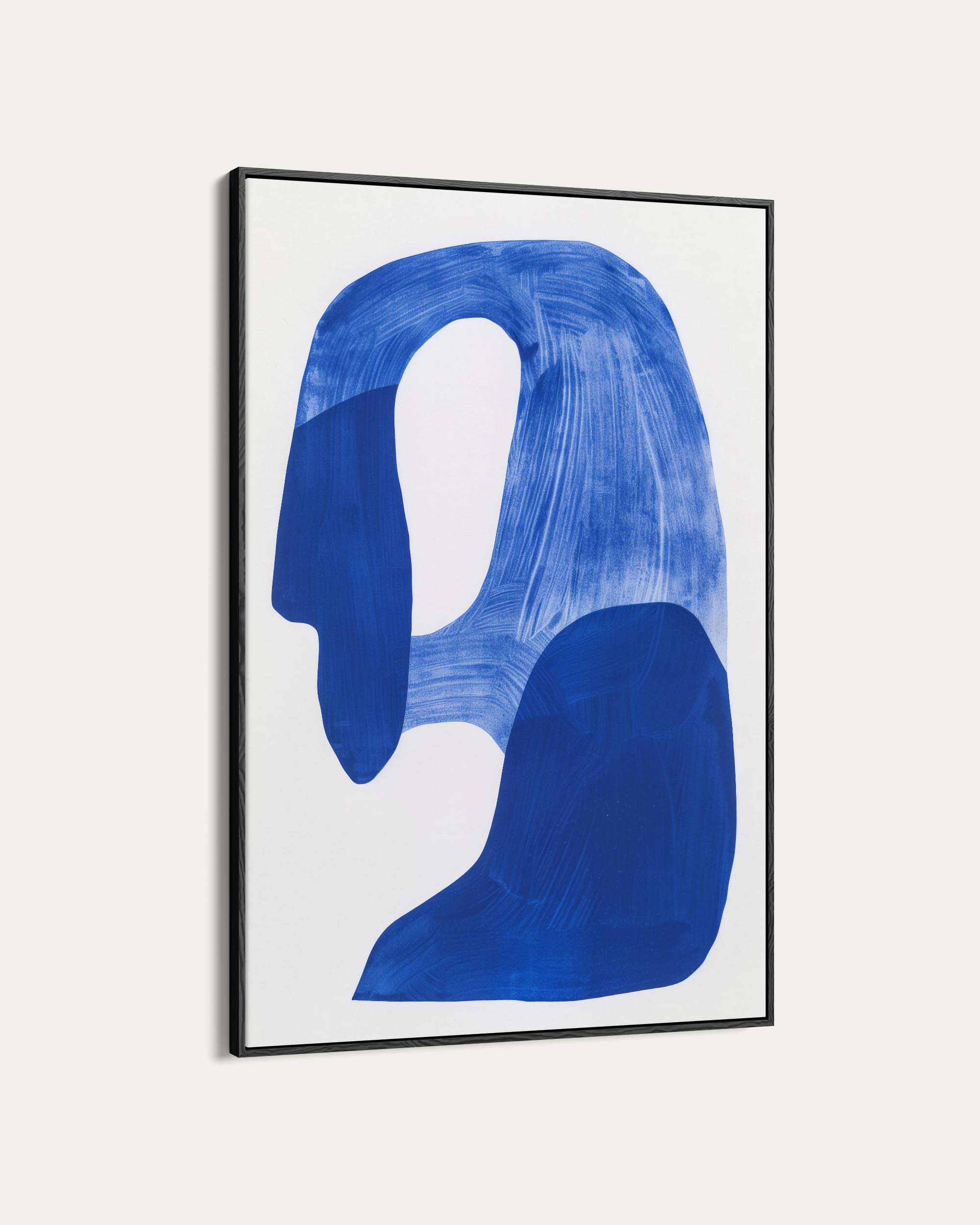 Blue Abstract Rock Wall Art Print