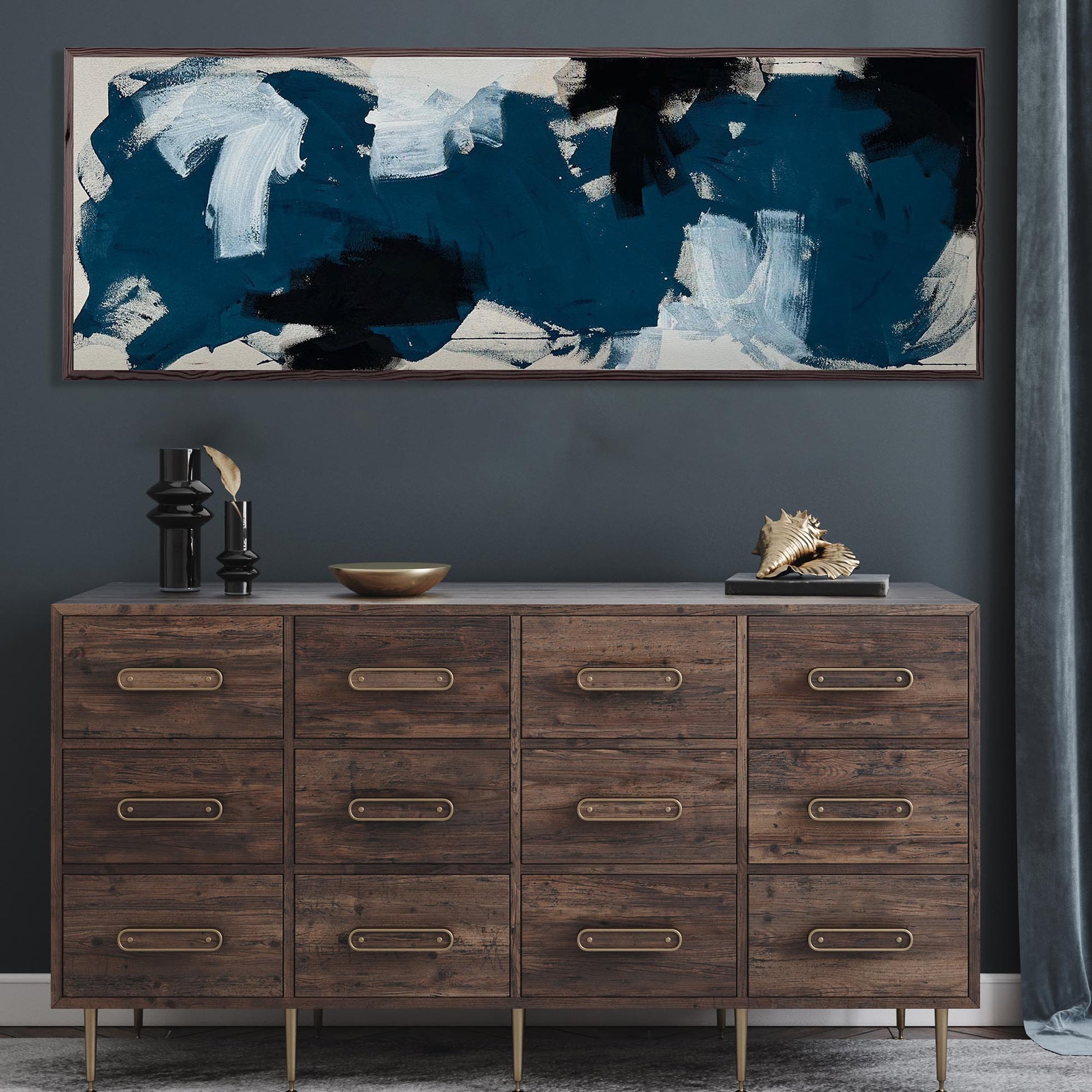 Under The Naked Skies - Original Painting-Abstract House