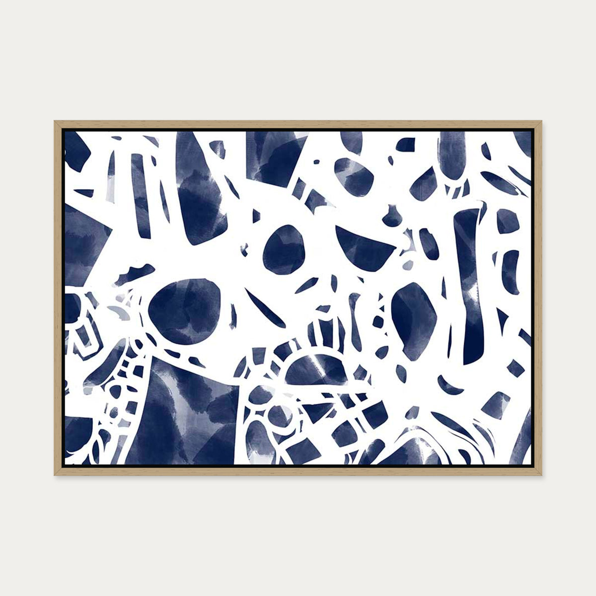 Blueprint Canvas Art — 50 x 70 cm — Oak Frame