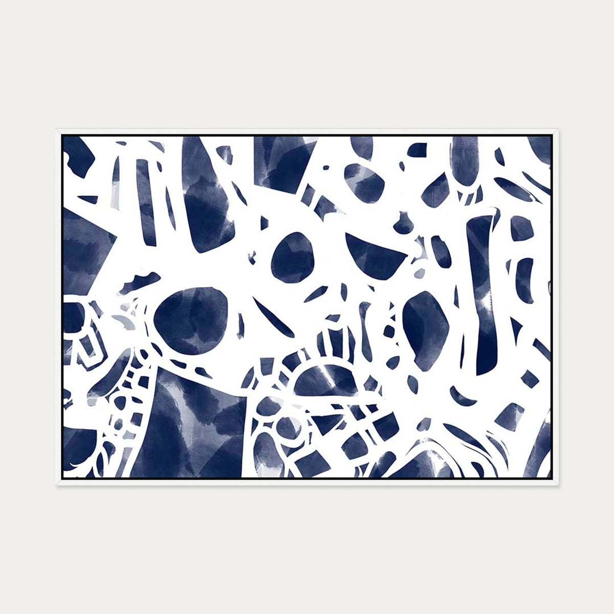Blueprint Canvas Art — 70 x 100 cm — White Frame