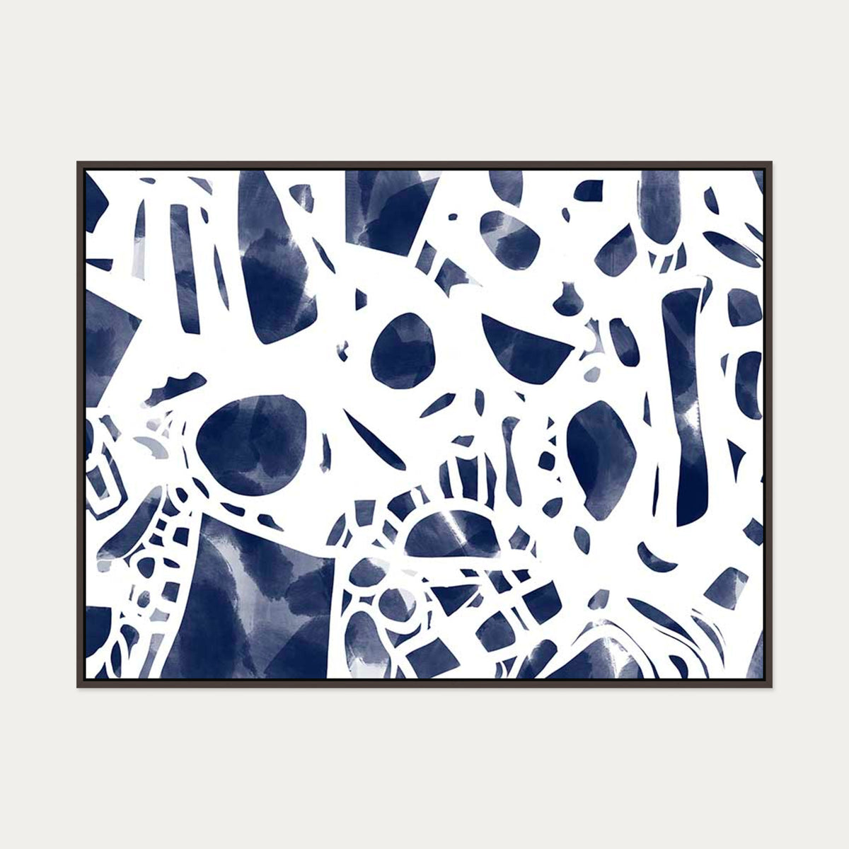 Blueprint Canvas Art — 90 x 120 cm — Brown Frame