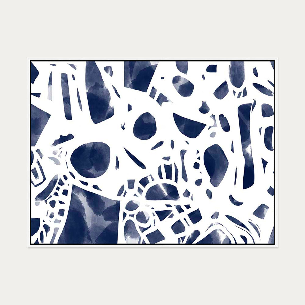Blueprint Canvas Art — 90 x 120 cm — White Frame