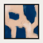 Blush Block Out Canvas Art — 50 x 50 cm — Black Frame