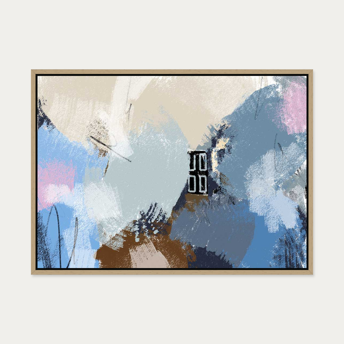 Blushed Tones Canvas Art — 50 x 70 cm — Oak Frame