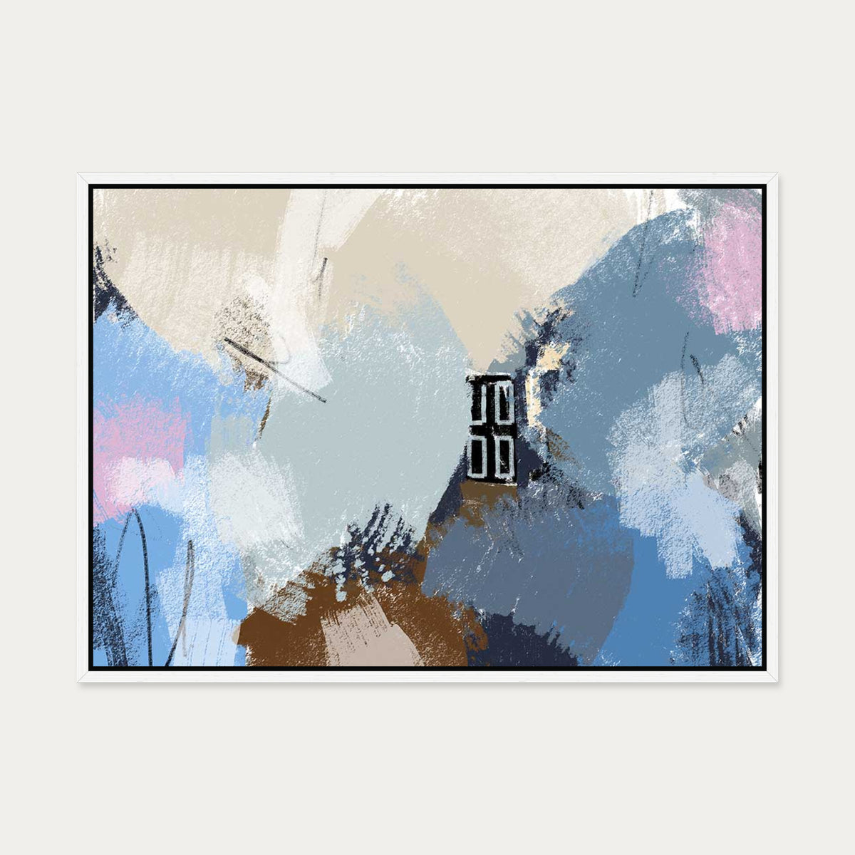 Blushed Tones Canvas Art — 50 x 70 cm — White Frame