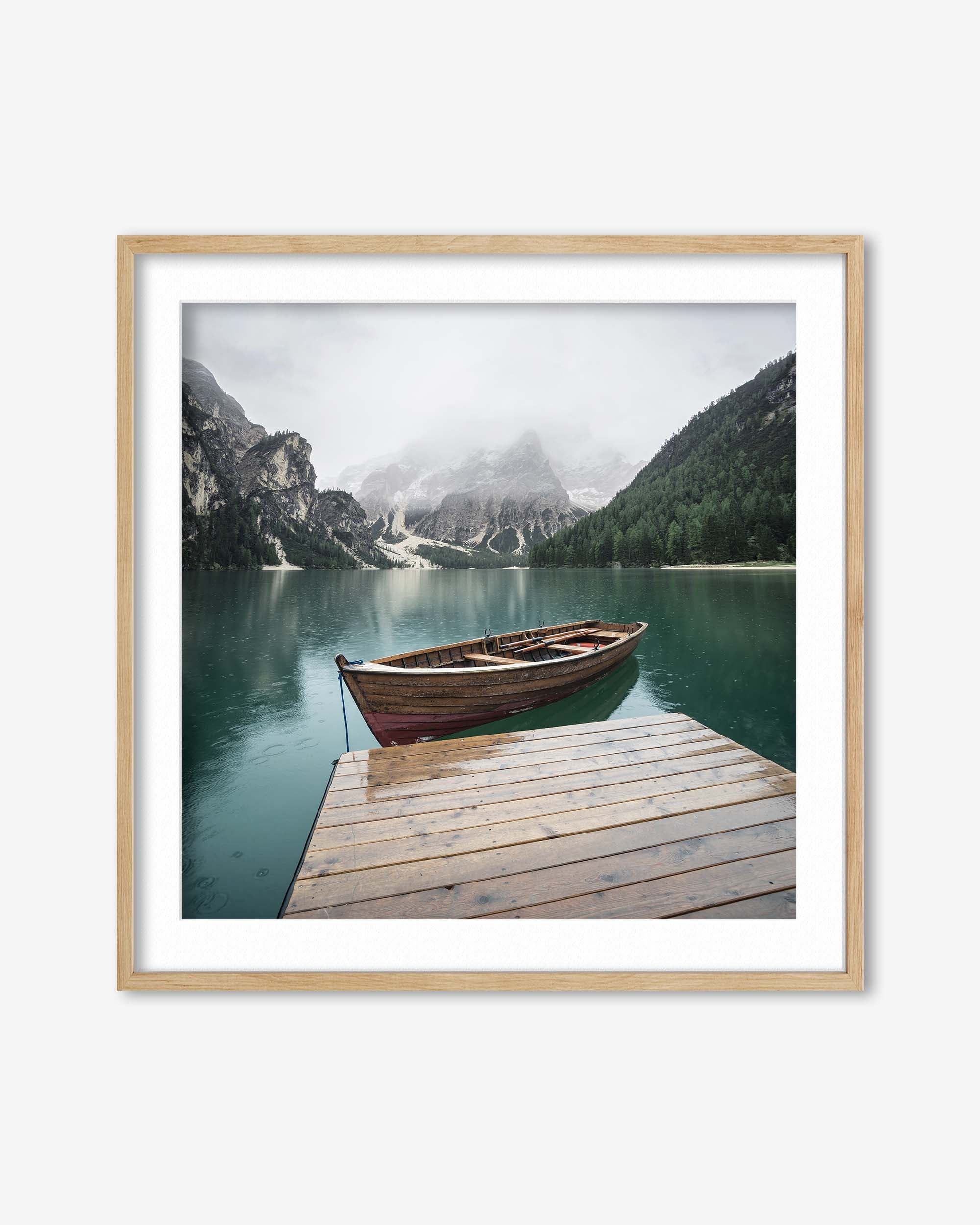 Boat In The Lake Wall Art Print