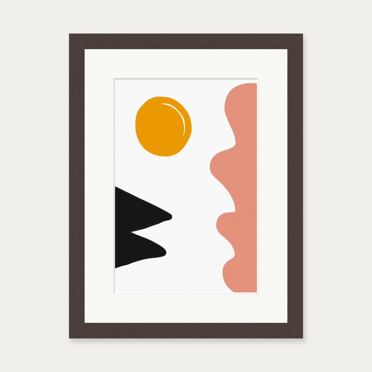 Bohemian Colours Art Print — 30 x 40 cm — Brown Frame