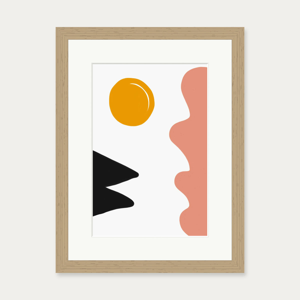 Bohemian Colours Art Print — 30 x 40 cm — Oak Frame